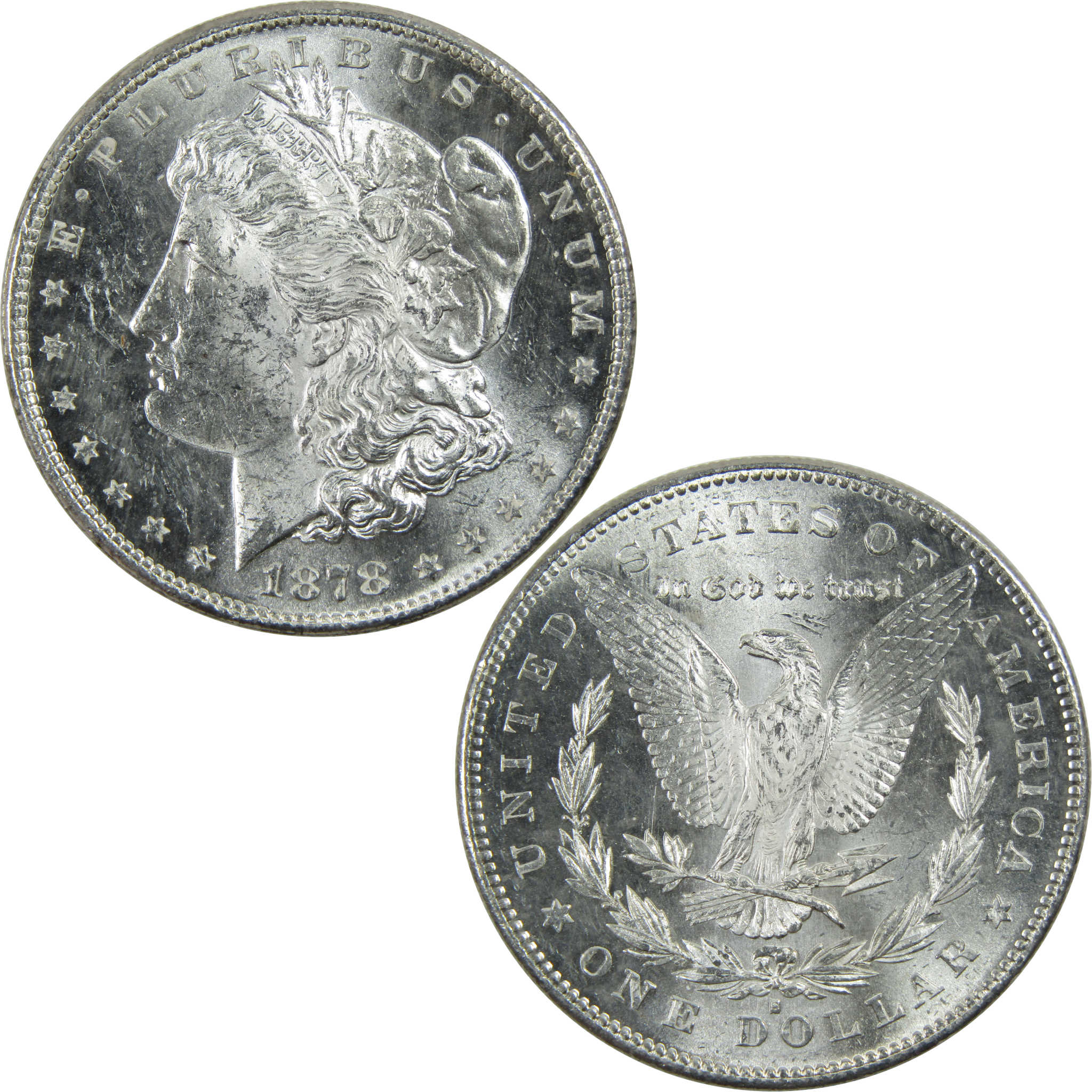 1878 S Morgan Dollar Uncirculated Silver $1 Coin SKU:I13428 - Morgan coin - Morgan silver dollar - Morgan silver dollar for sale - Profile Coins &amp; Collectibles