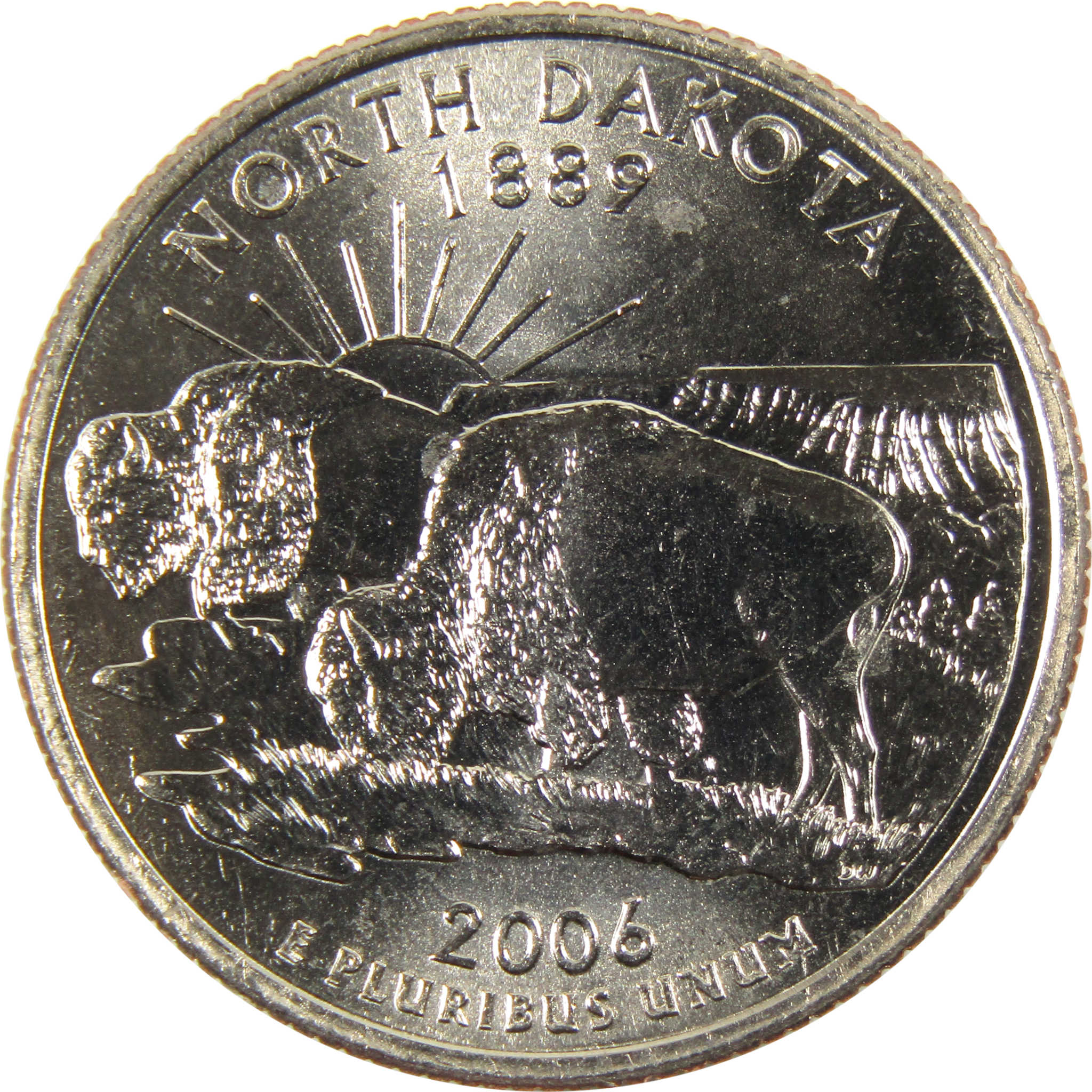 2006 D North Dakota State Quarter BU Uncirculated Clad 25c Coin