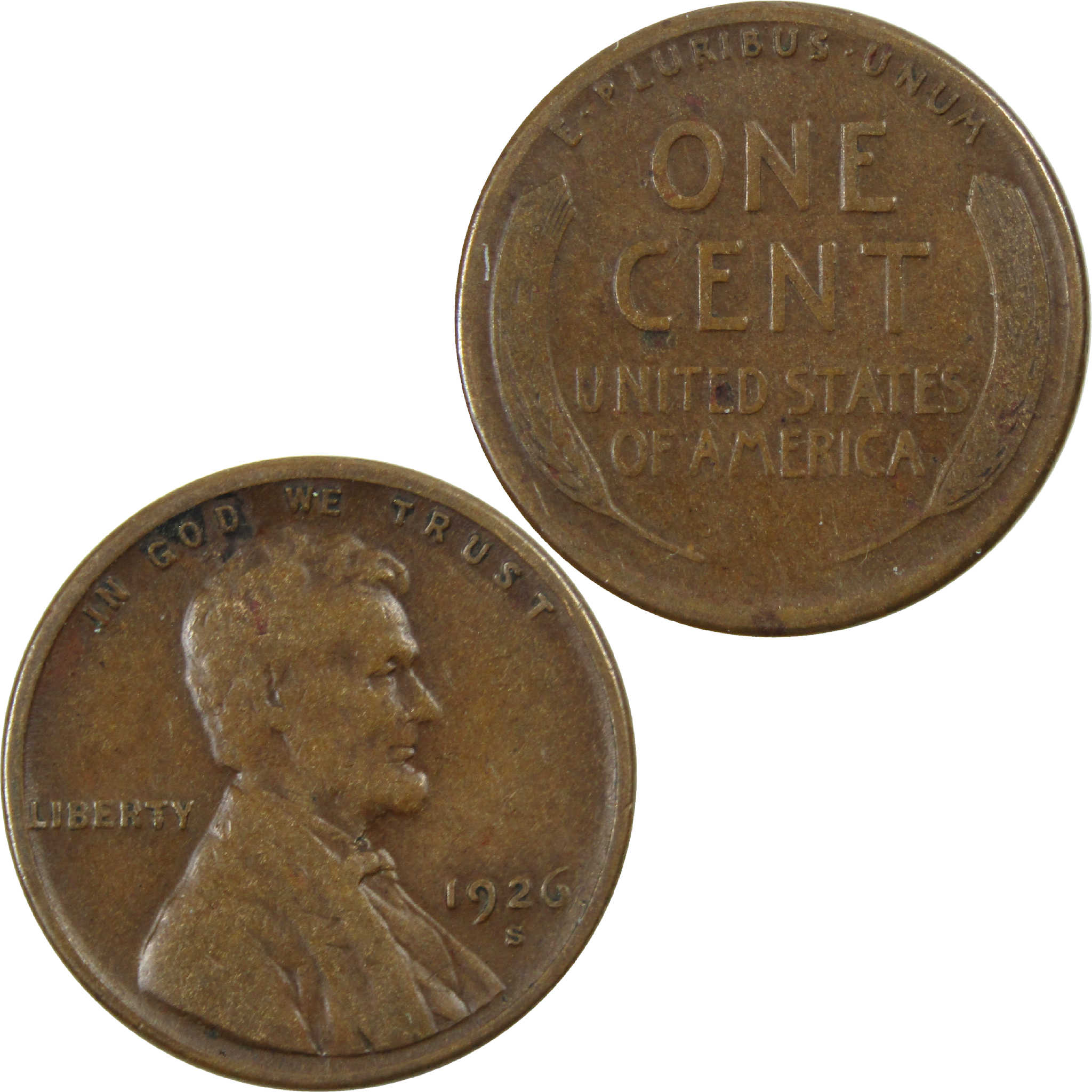 1926 S Lincoln Wheat Cent VF Very Fine Penny 1c Coin SKU:I12160