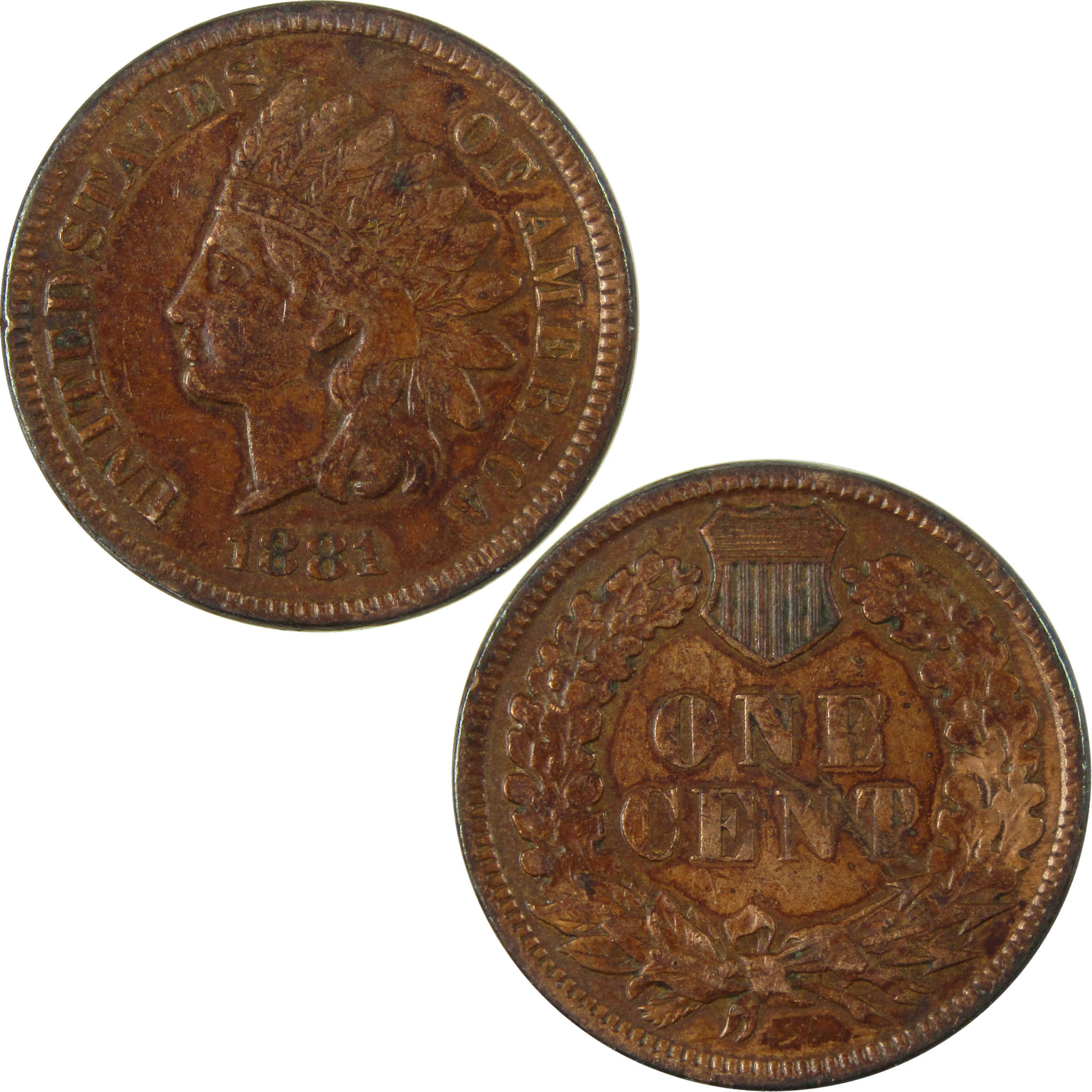 1881 Indian Head Cent XF EF Extremely Fine Details SKU:I26995