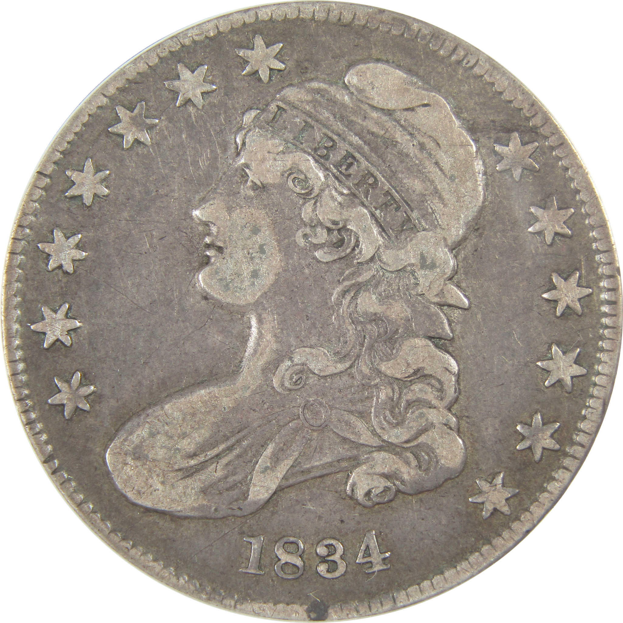 1834 Small Date and Letters Capped Bust Half VF 35 ANACS SKU:I16340