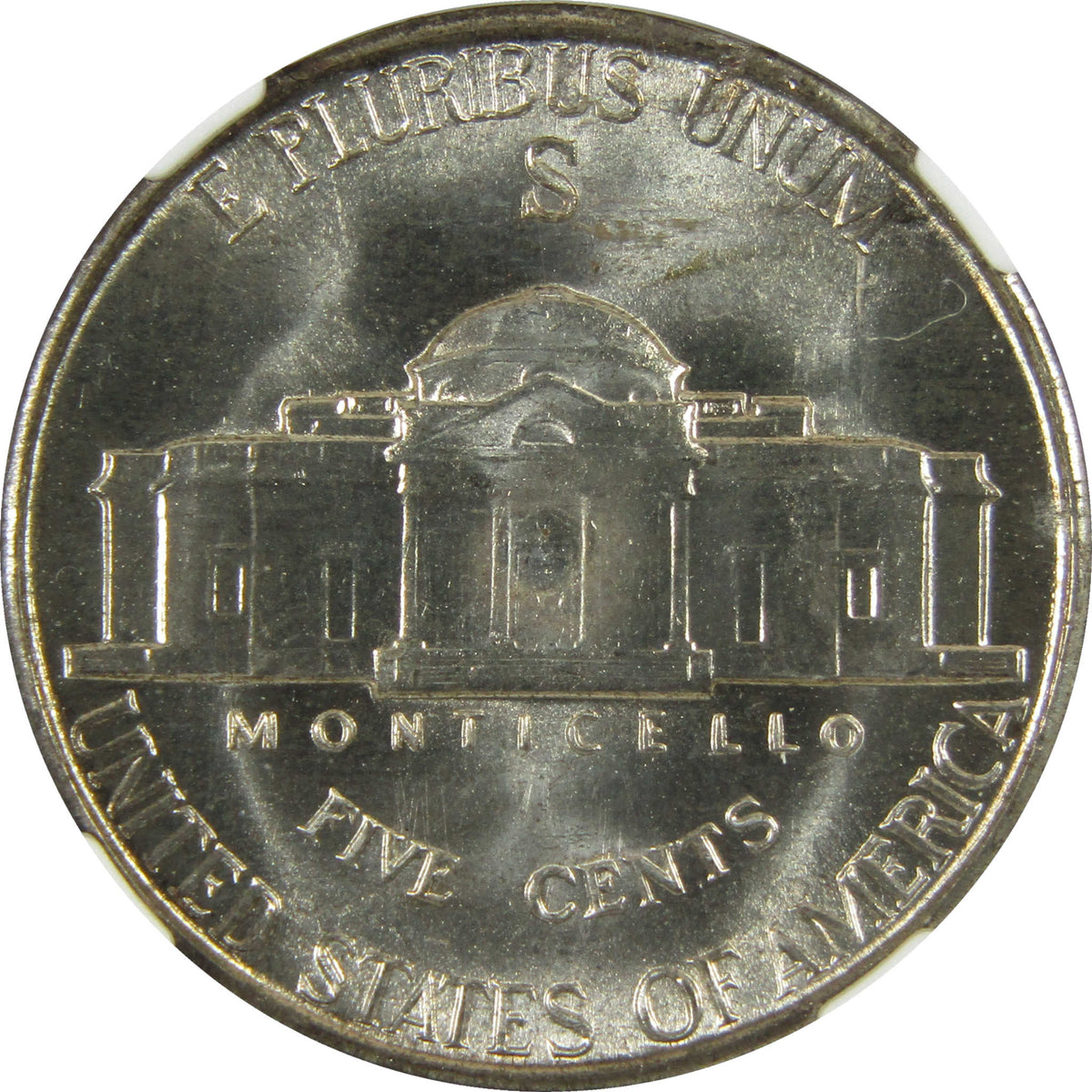 1942 S Jefferson Wartime Silver Nickel MS 67 NGC 5c Coin SKU:I28710