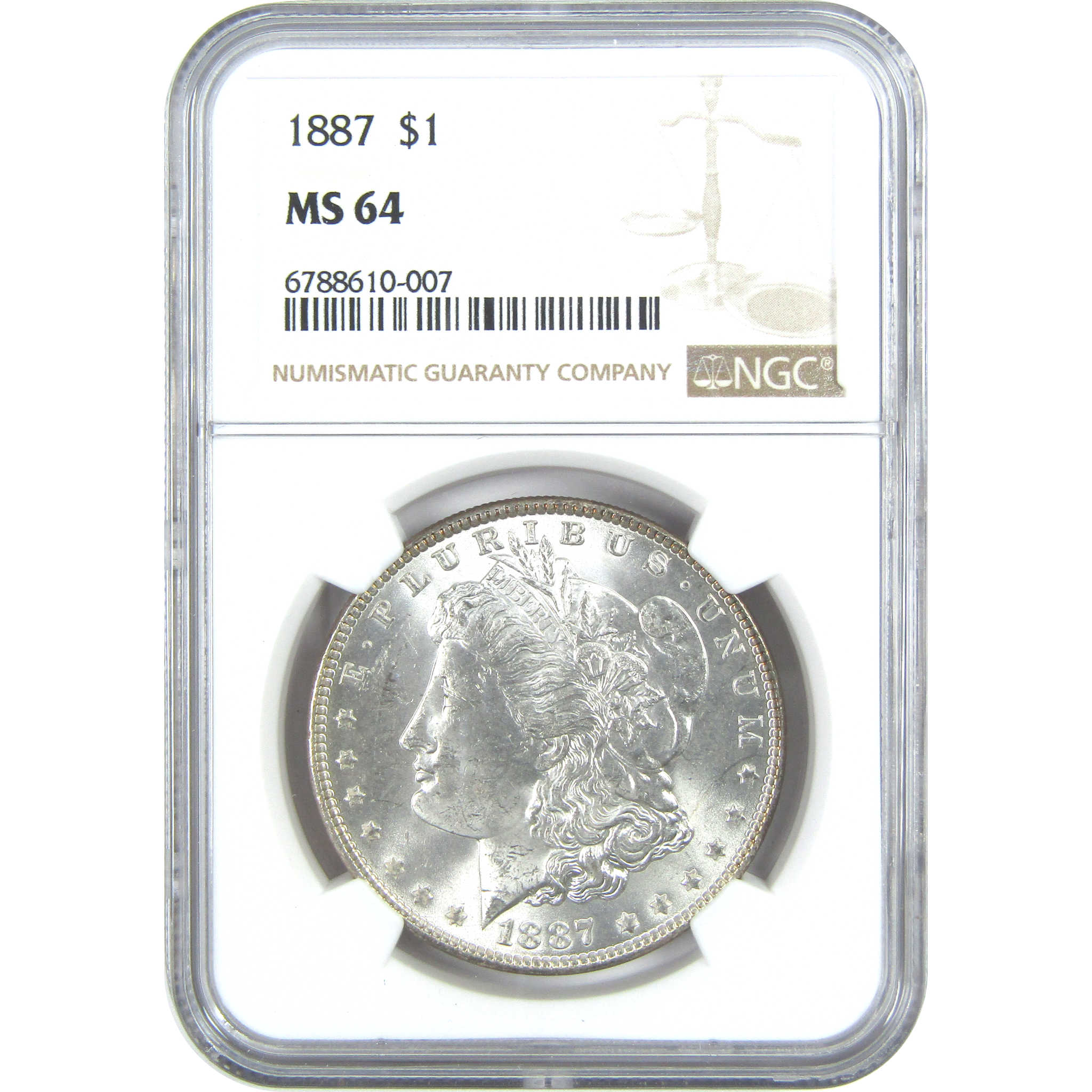 1887 Morgan Dollar MS 64 NGC Silver $1 Uncirculated Coin SKU:I15685 - Morgan coin - Morgan silver dollar - Morgan silver dollar for sale - Profile Coins &amp; Collectibles