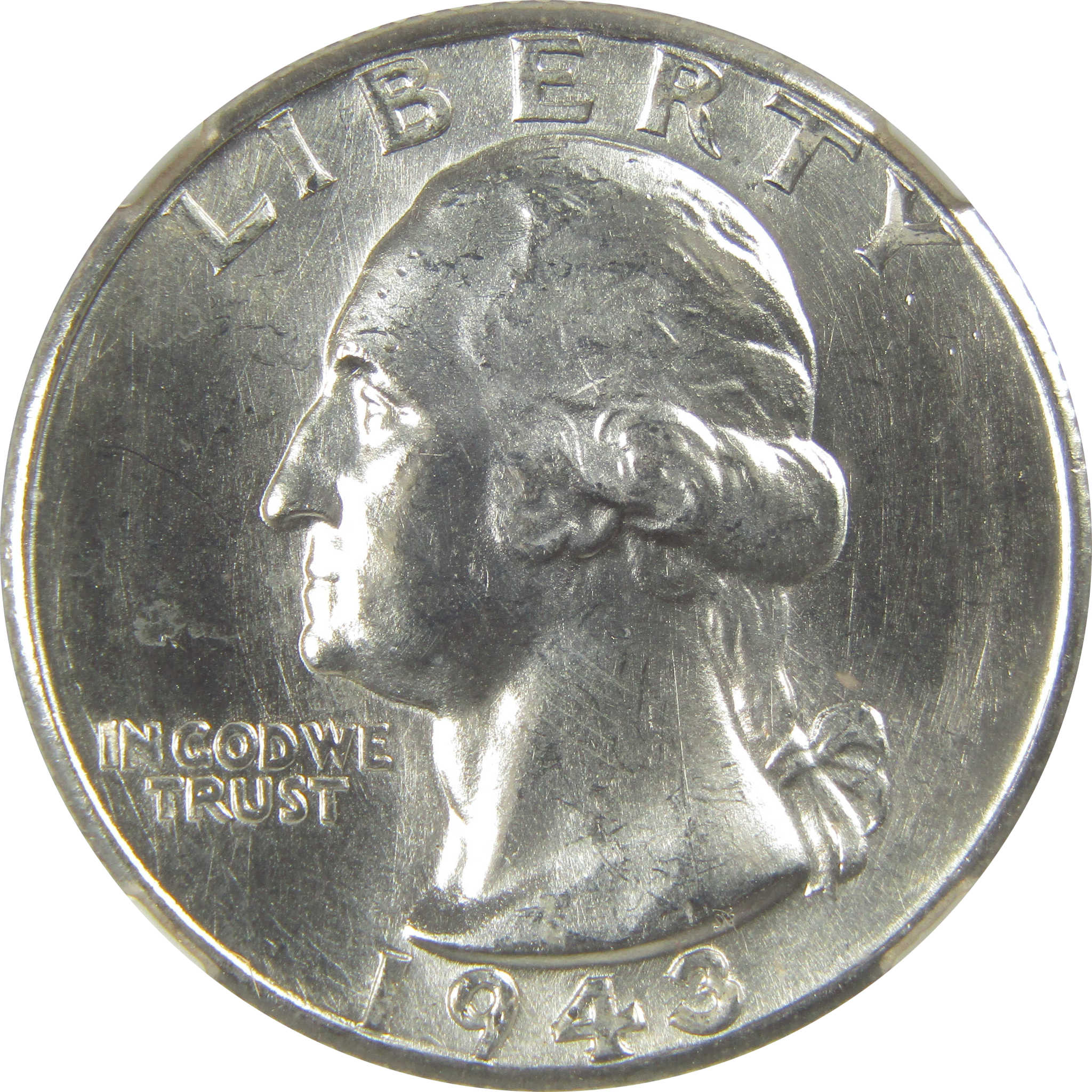 1943 D Washington Quarter MS 65 NGC Silver Bag Fragment SKU:I20624