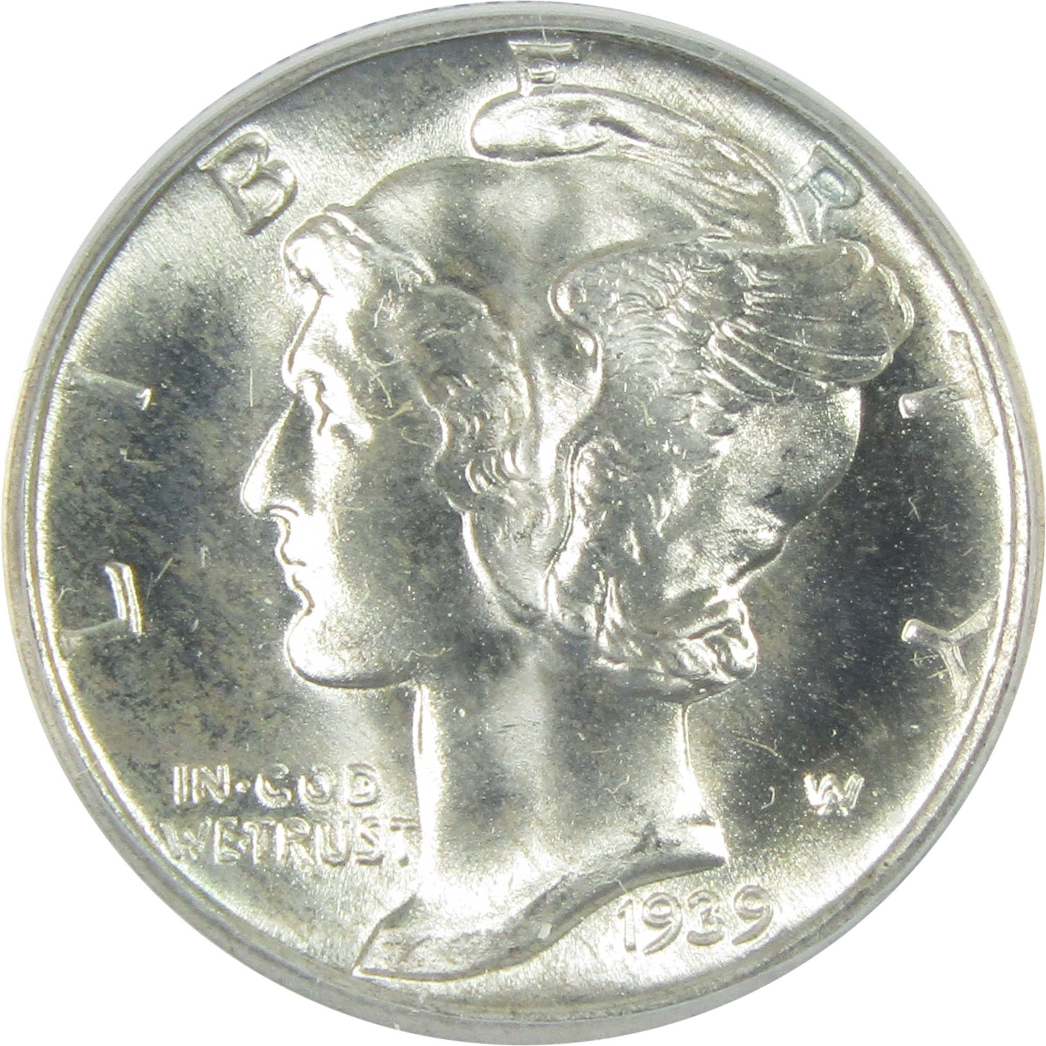 1939 D Mercury Dime MS 65 FSB ANACS Silver 10c Uncirculated SKU:I15004