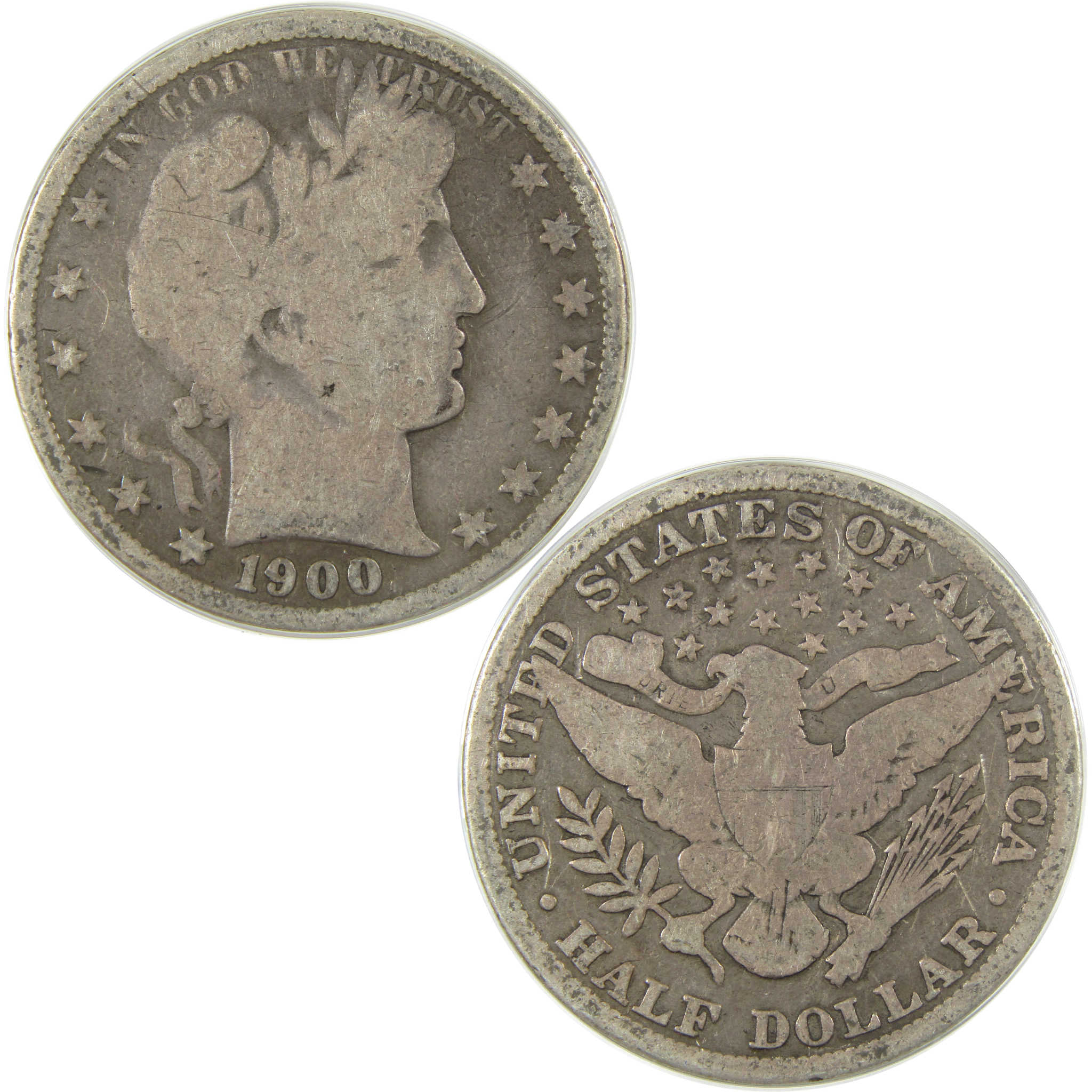 Barber Type Silver Coin 3-piece Set Dime Quarter Half Dollar with Case