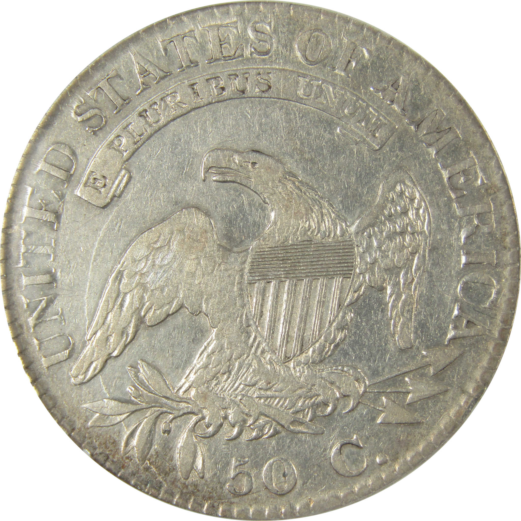 1823 Capped Bust Silver Half Dollar VF 30 Details ANACS SKU:CP577
