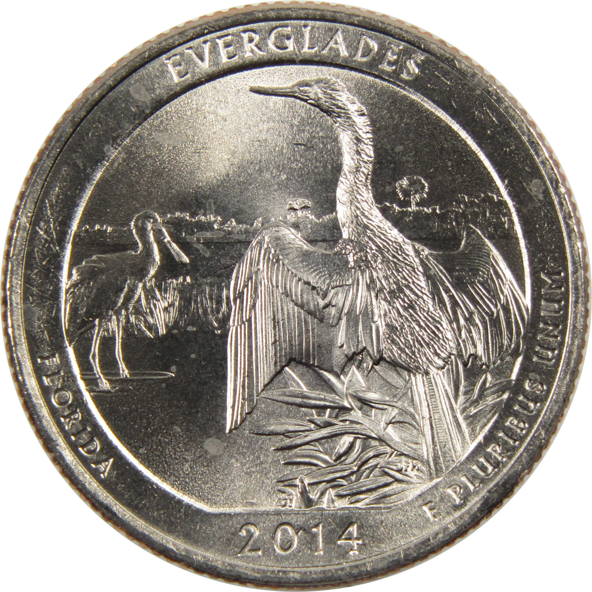 2014 P Everglades National Park Quarter BU Uncirculated Clad 25c Coin