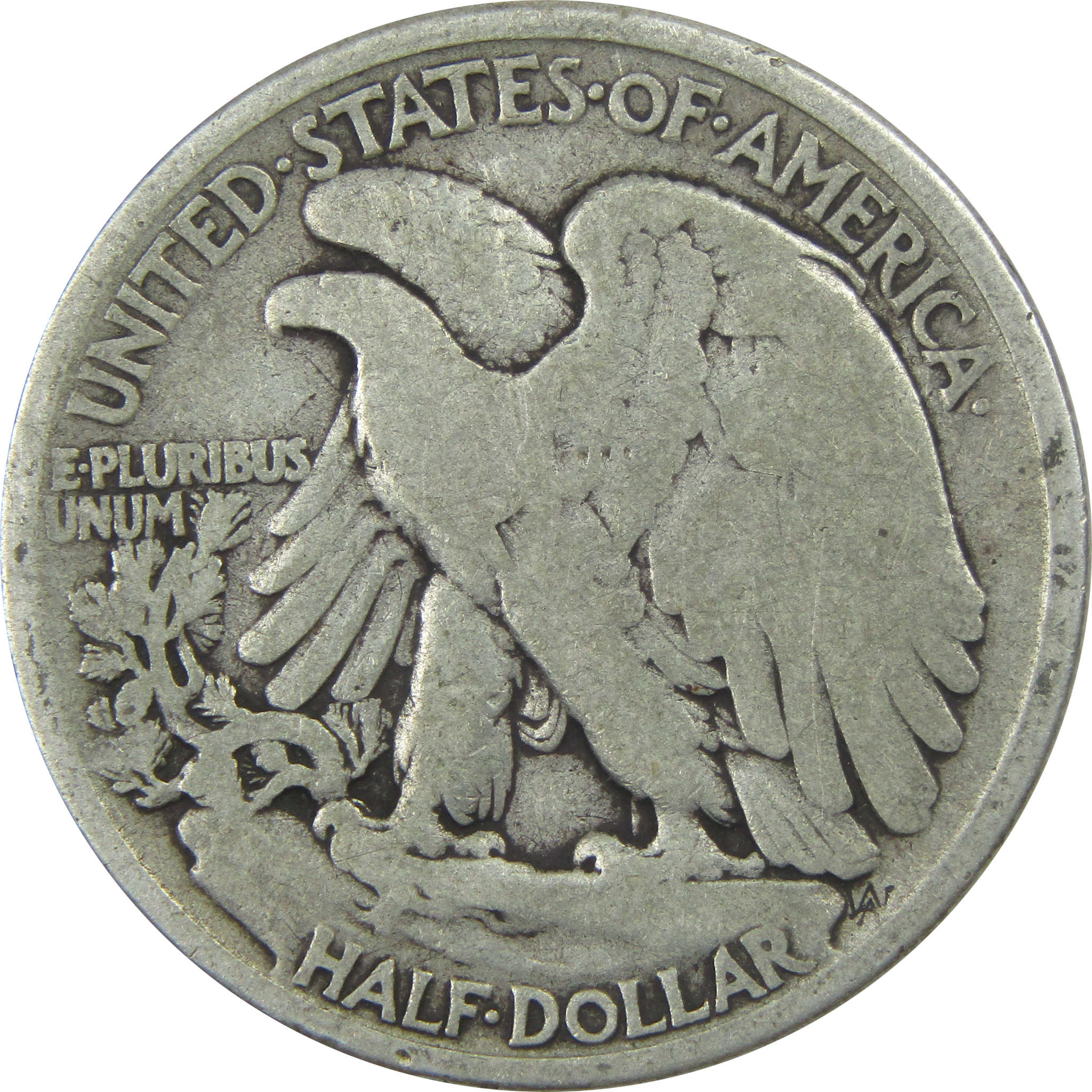 1917 D Obverse Liberty Walking Half Dollar Very Good Silver SKU:I15253