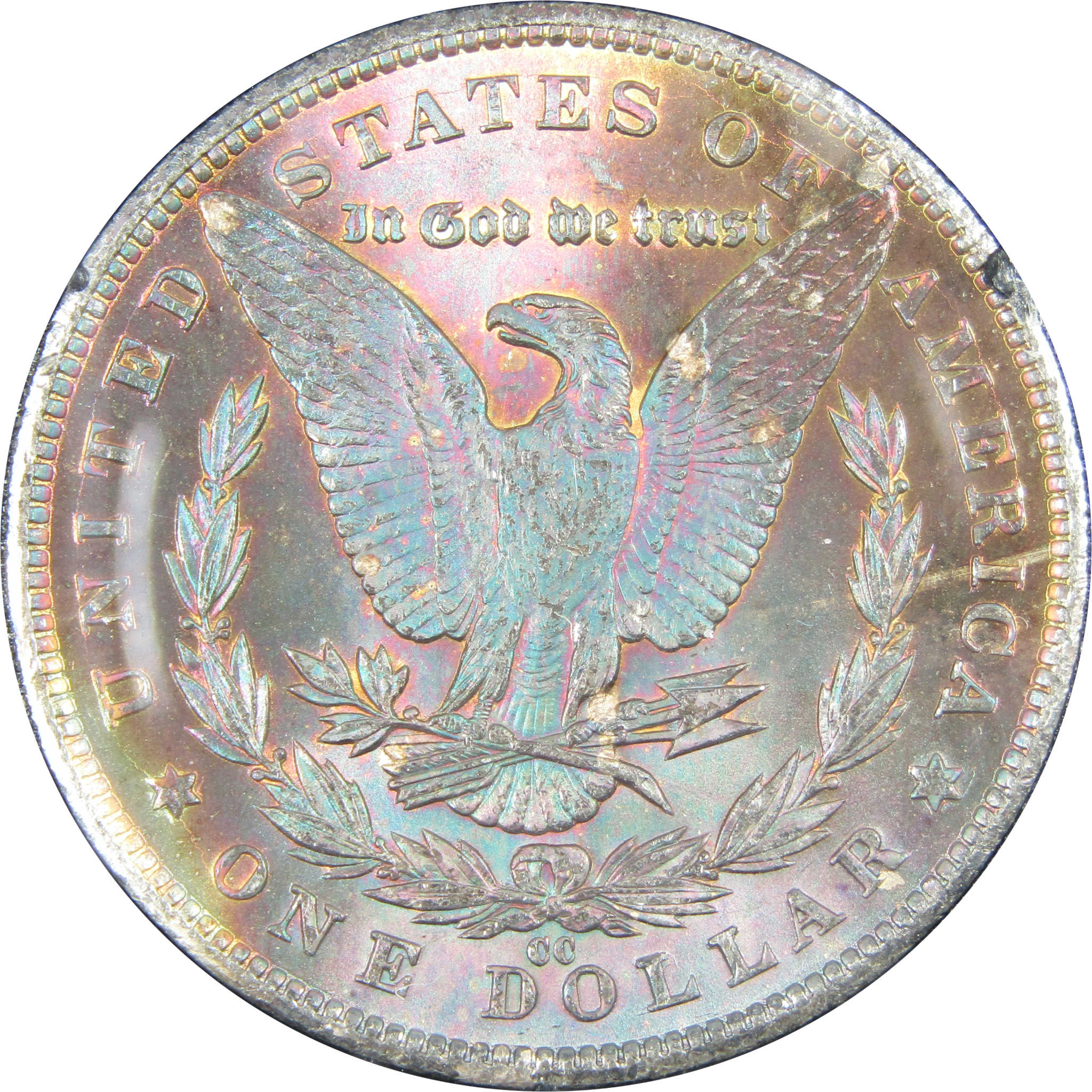 1881 CC GSA Morgan Dollar Uncirculated Silver $1 Toned SKU:I14570