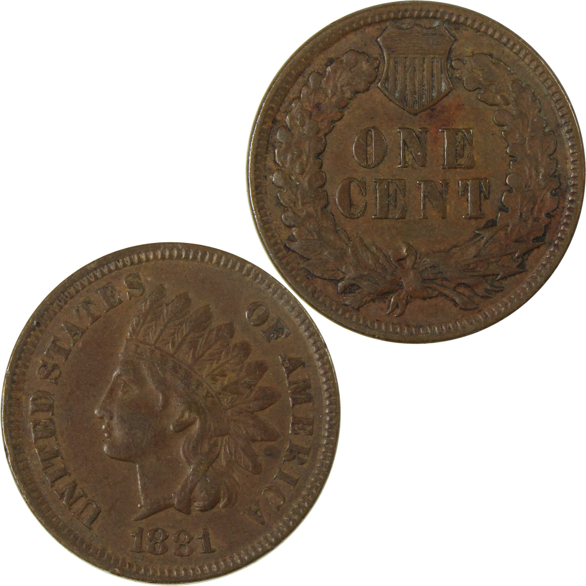 1881 Indian Head Cent XF EF Extremely Fine Penny 1c Coin SKU:I27013