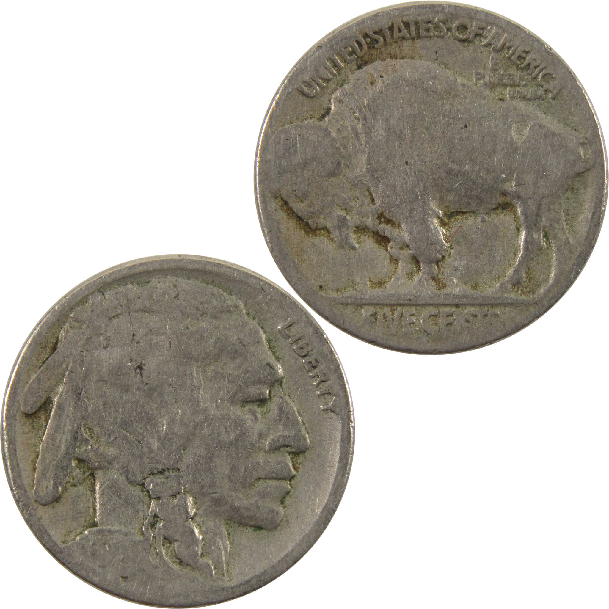 1921 S Indian Head Buffalo Nickel AG About Good 5c Coin SKU:I10963
