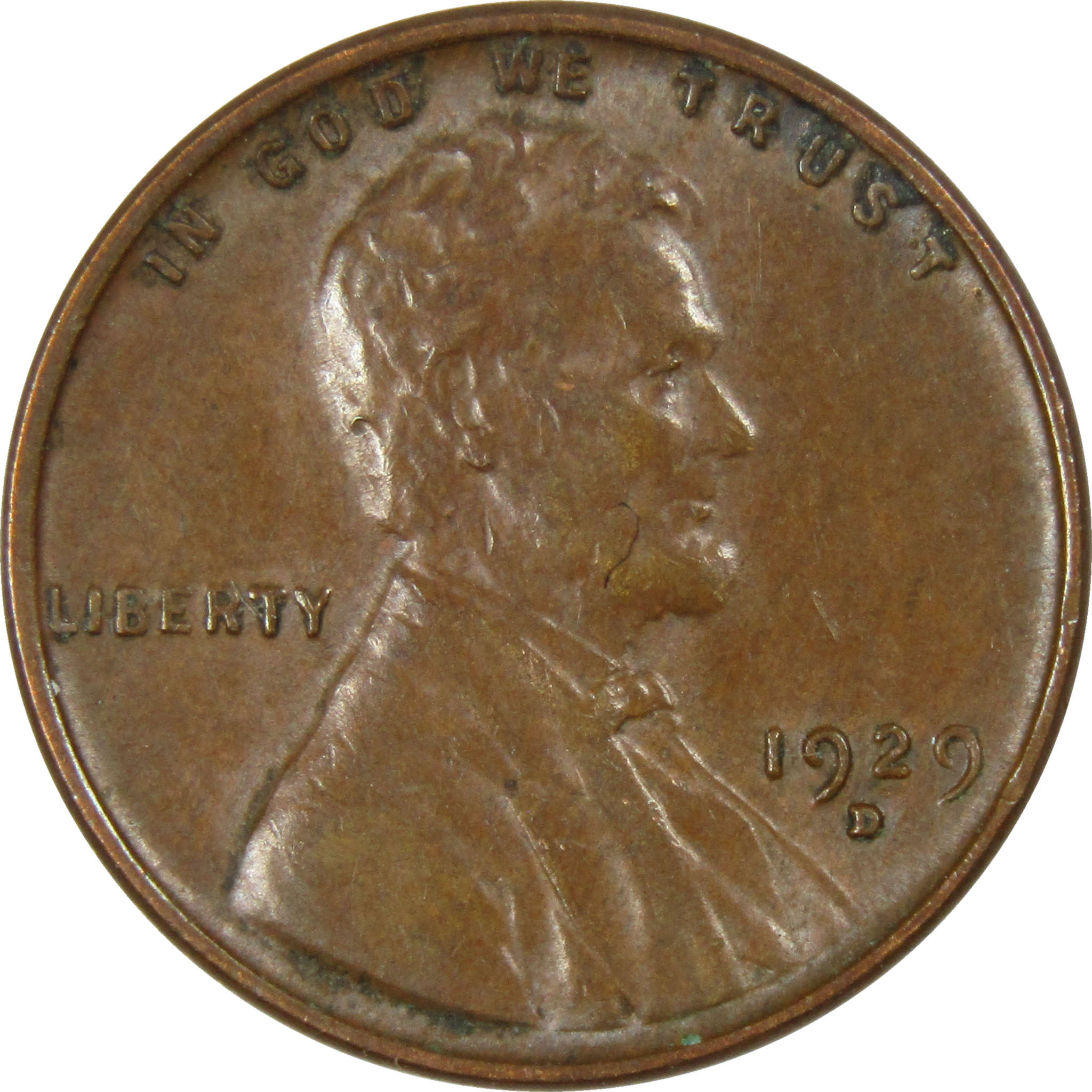 1929 D Lincoln Wheat Cent AU About Uncirculated Penny 1c Coin