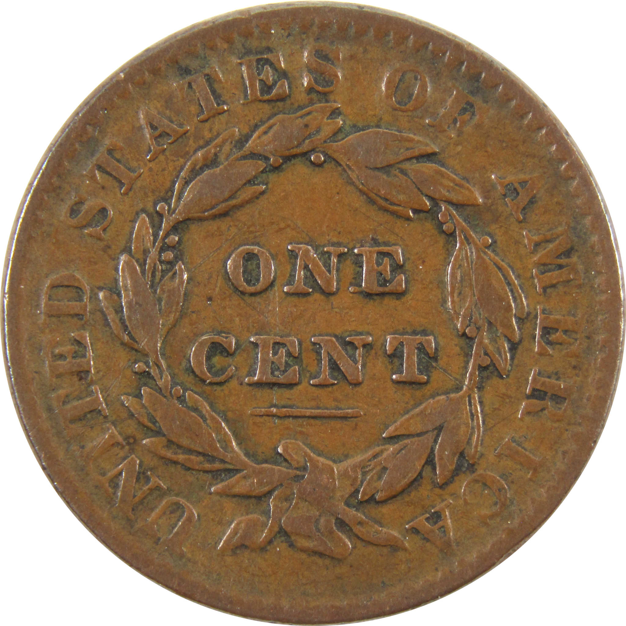 1833 Coronet Head Large Cent F Fine Copper Penny 1c Coin SKU:I10998
