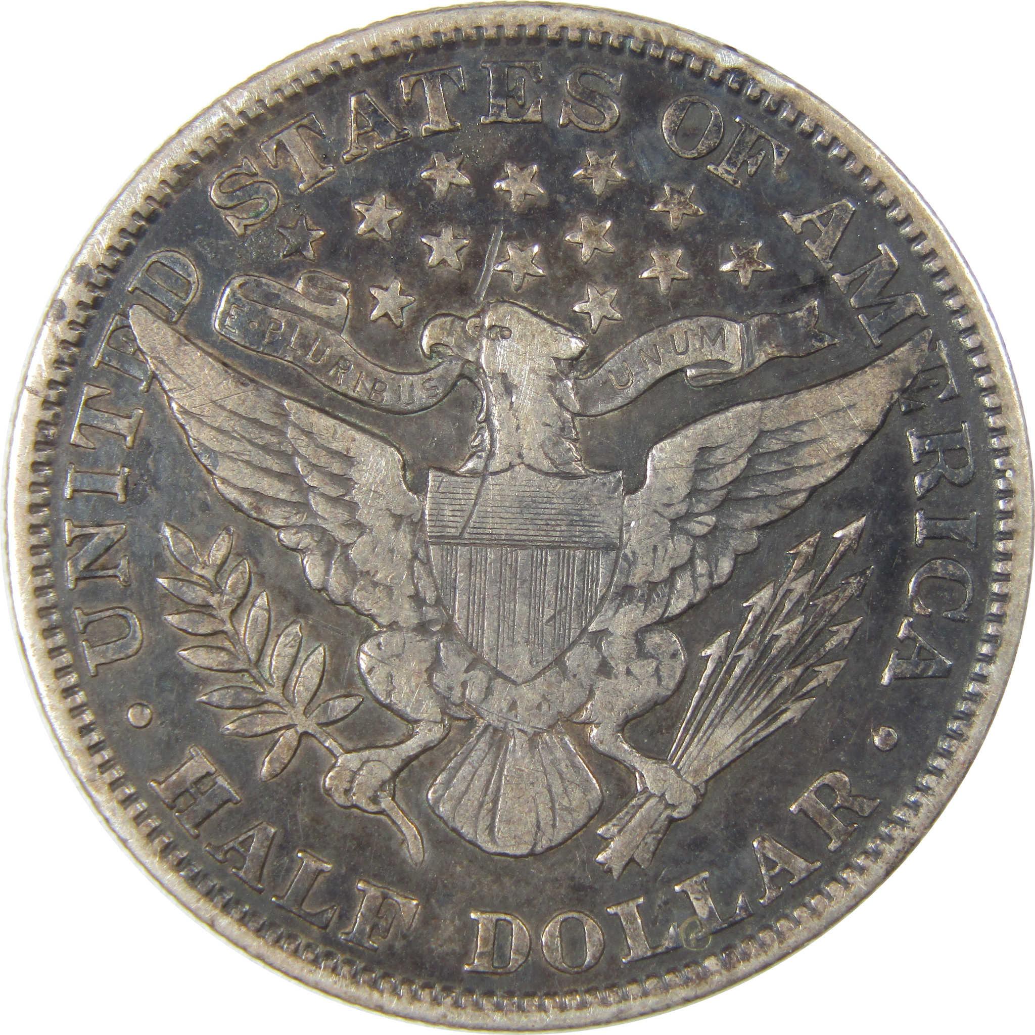 1902 Barber Silver Half Dollar VF Very Fine 50c Coin SKU:I24221
