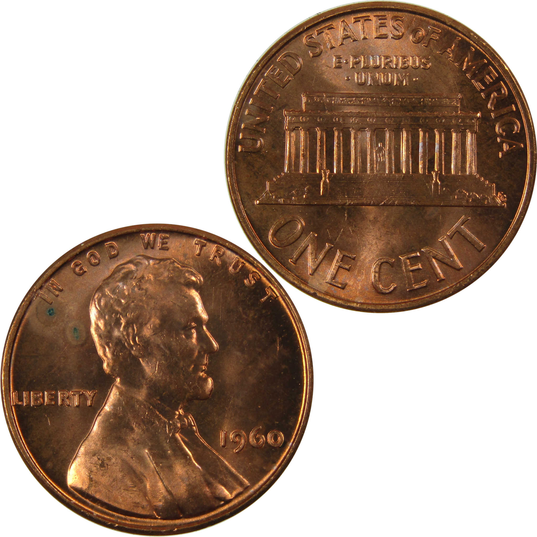 1960 Small Date Lincoln Memorial 1c Uncirculated Mint State SKU:I26594