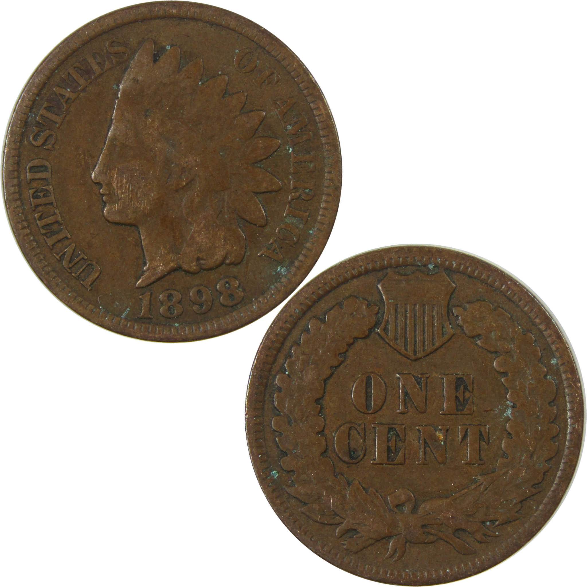1898 Indian Head Cent VG Very Good Penny 1c Coin SKU:I26946