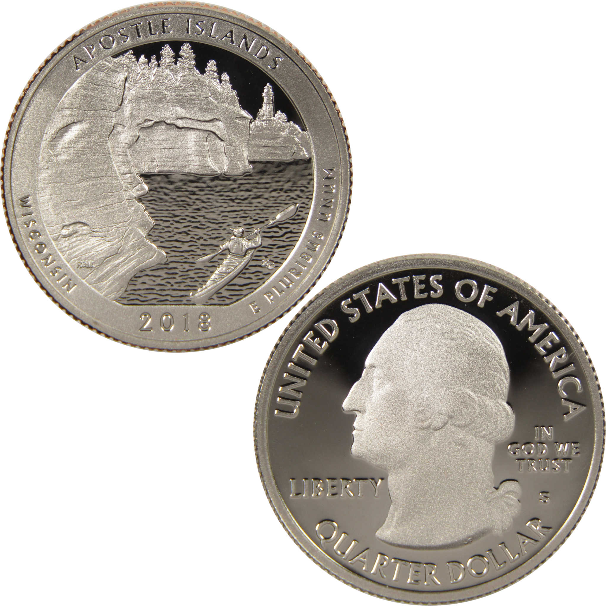 2018 S Apostle Islands NL National Park Quarter Choice Proof Clad Coin