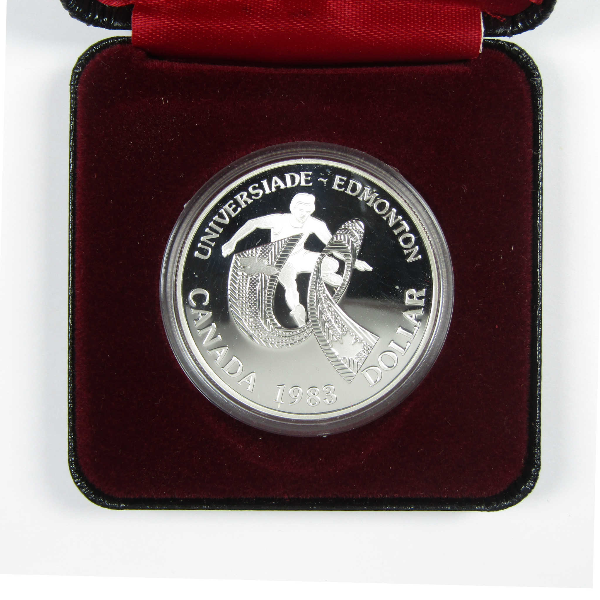 1983 Canadian World University Edmonton Silver $1 Proof SKU:CPC4629