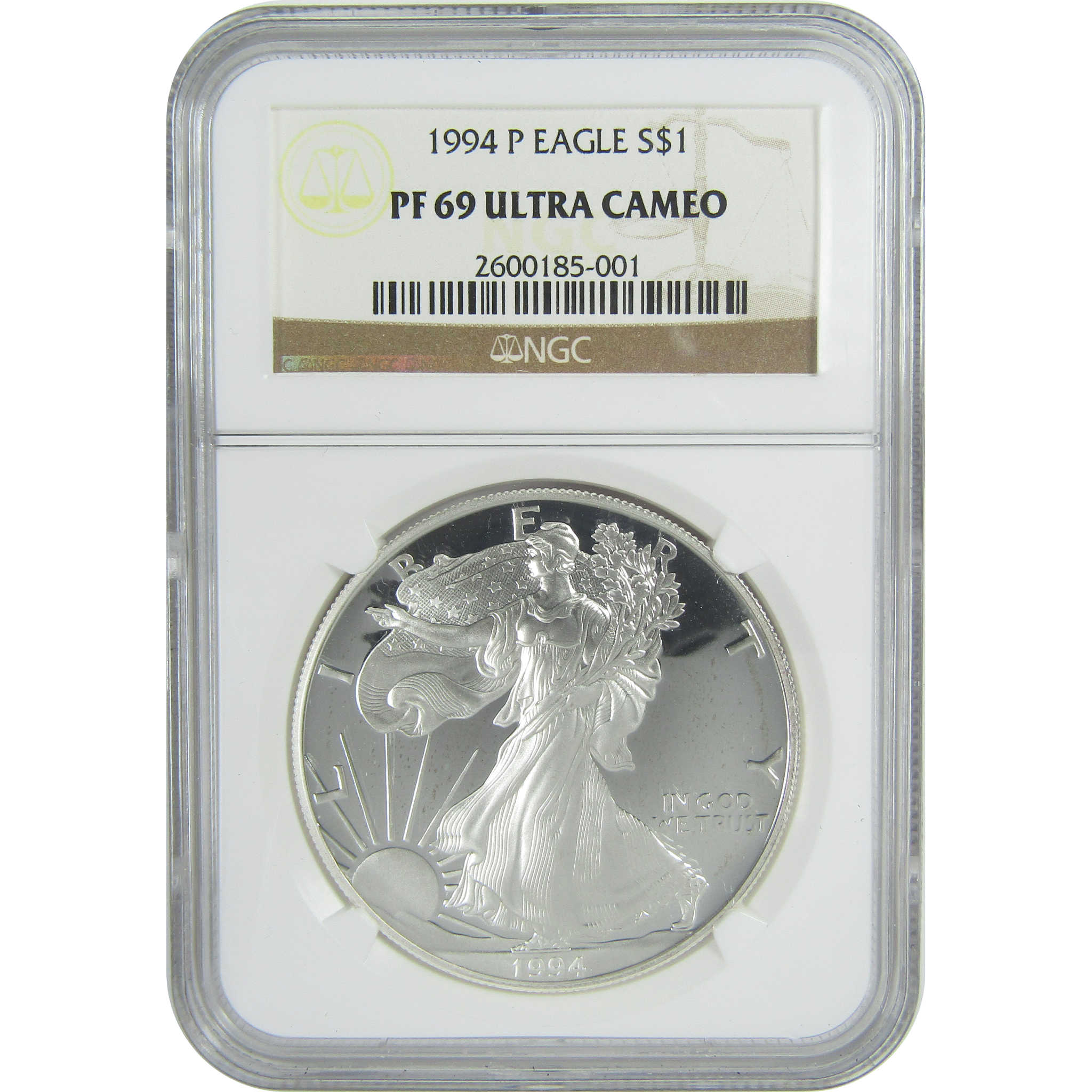 1994 P American Silver Eagle PF 69 UCAM NGC Proof $1 SKU:CPC9470