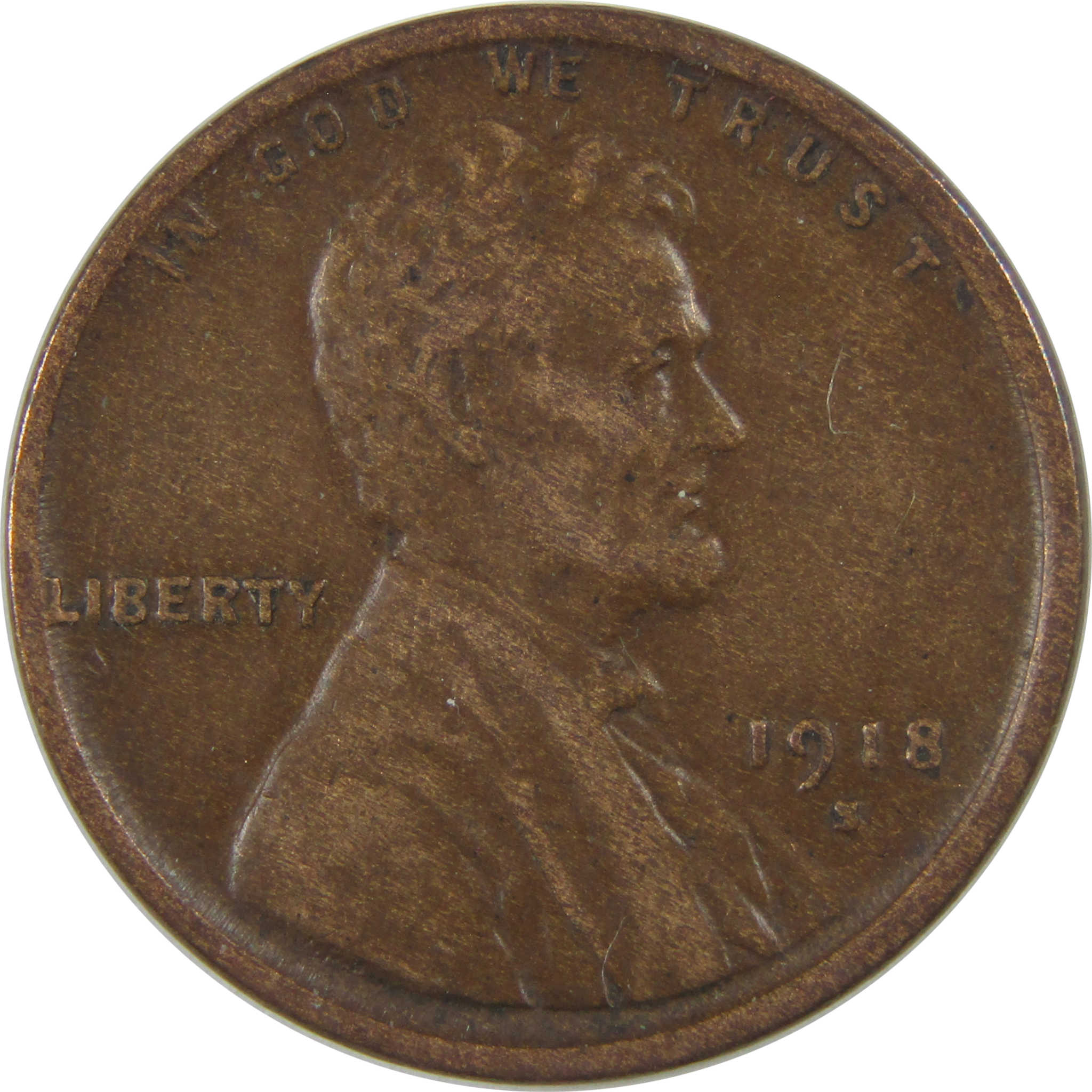 1918 S Lincoln Wheat Cent XF EF Extremely Fine Penny SKU:I23750