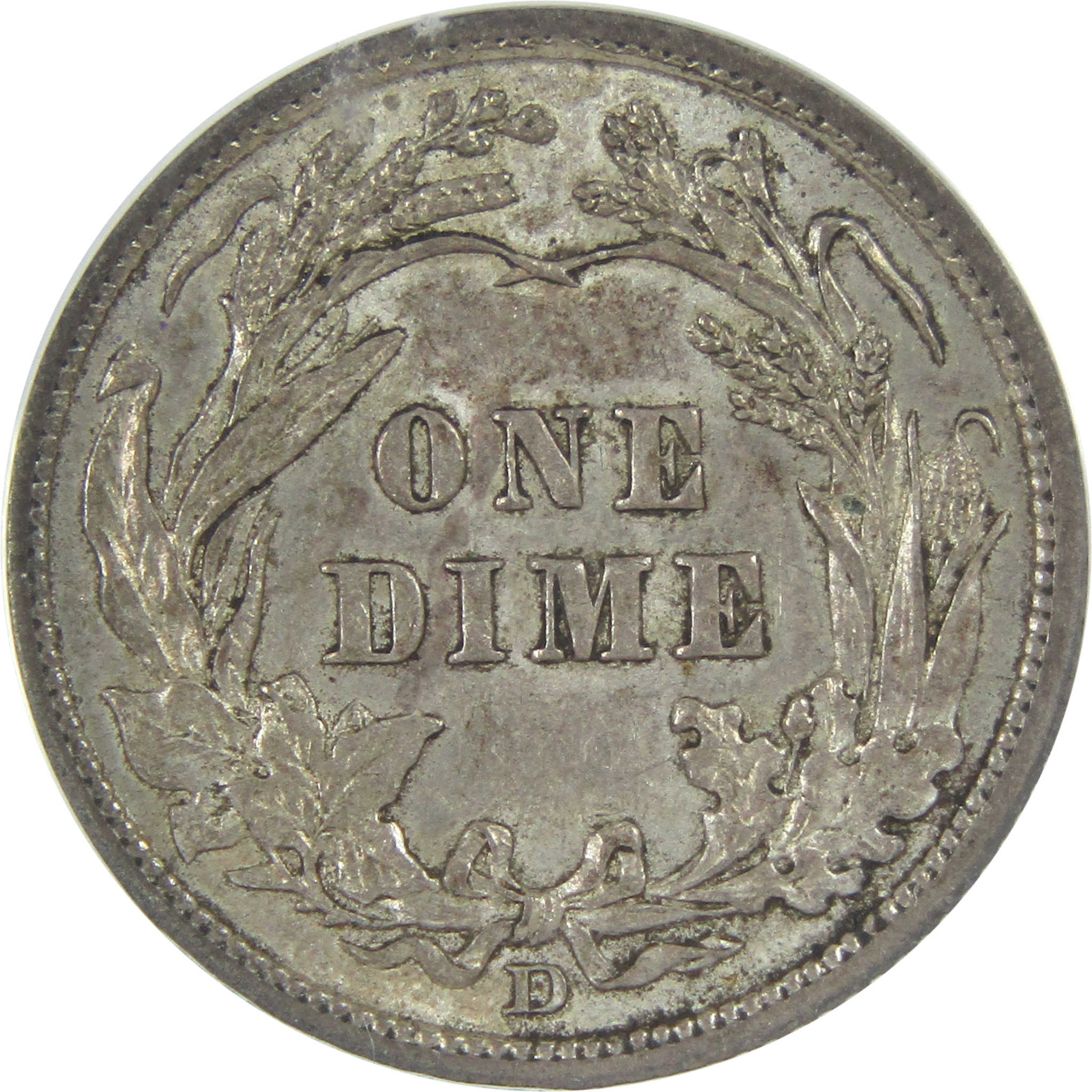 1914 D Barber Dime AU 58 ANACS Silver 10c Coin SKU:I16309