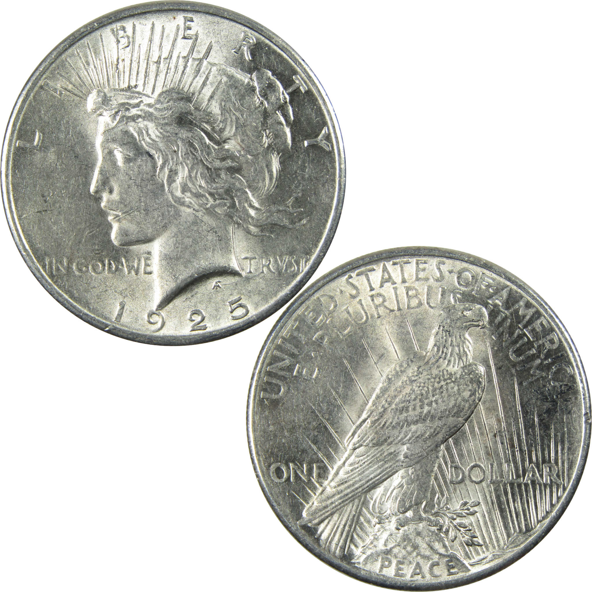 1925 Peace Dollar AU About Uncirculated Silver $1 Coin SKU:I15100