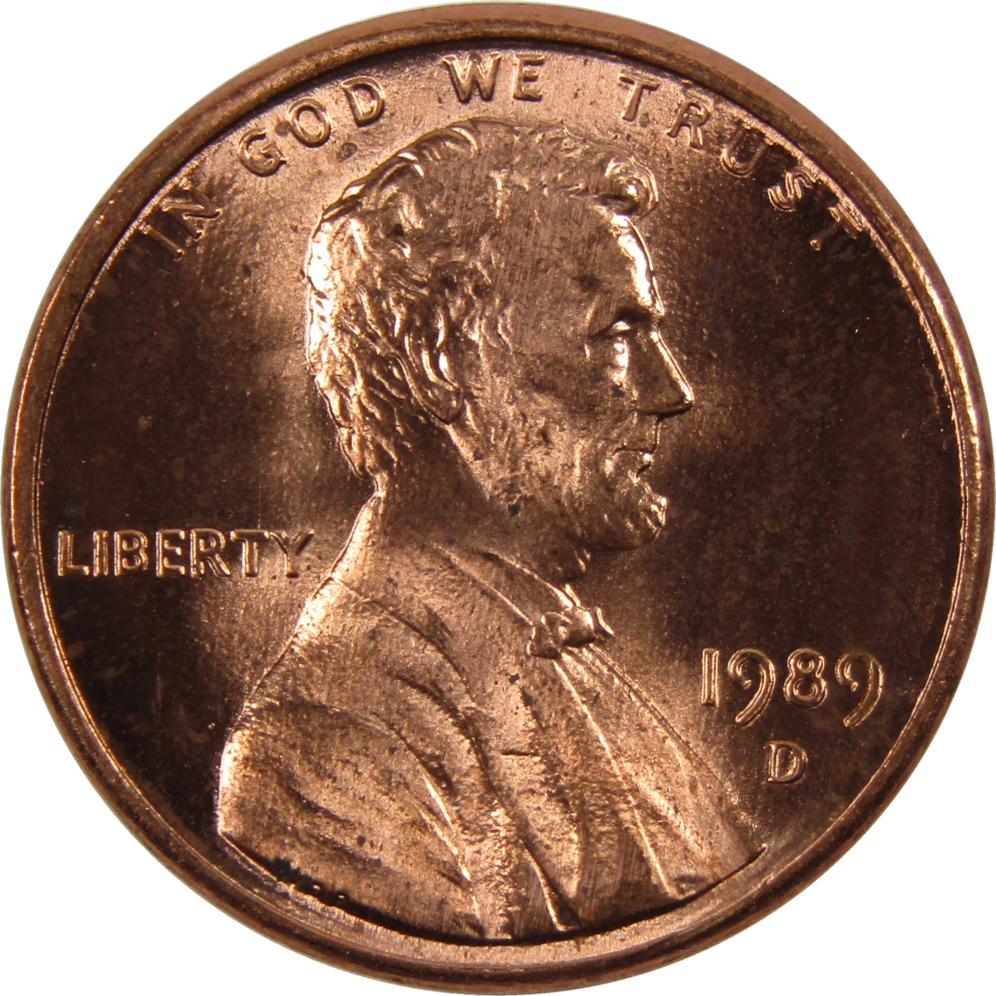 1989 D Lincoln Memorial Cent BU Uncirculated Penny 1c Coin