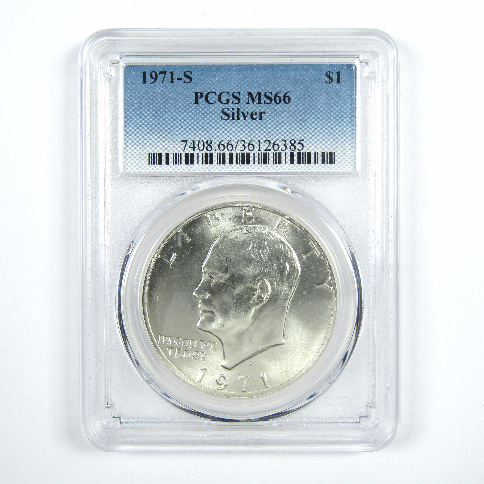 1971 S Eisenhower Dollar MS 66 PCGS Silver Clad IKE $1 SKU:CPC7709