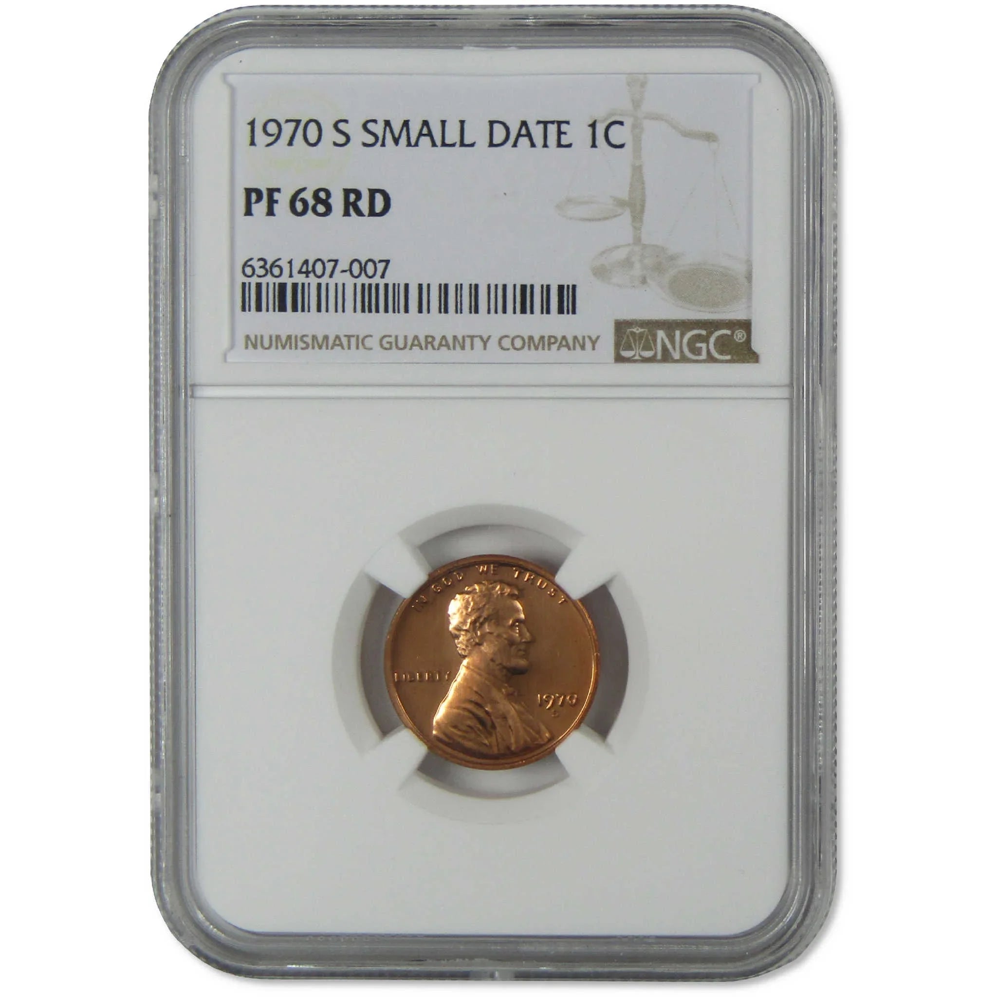 1970 S Small Date Lincoln Memorial Cent PF 68 RD NGC Penny Proof
