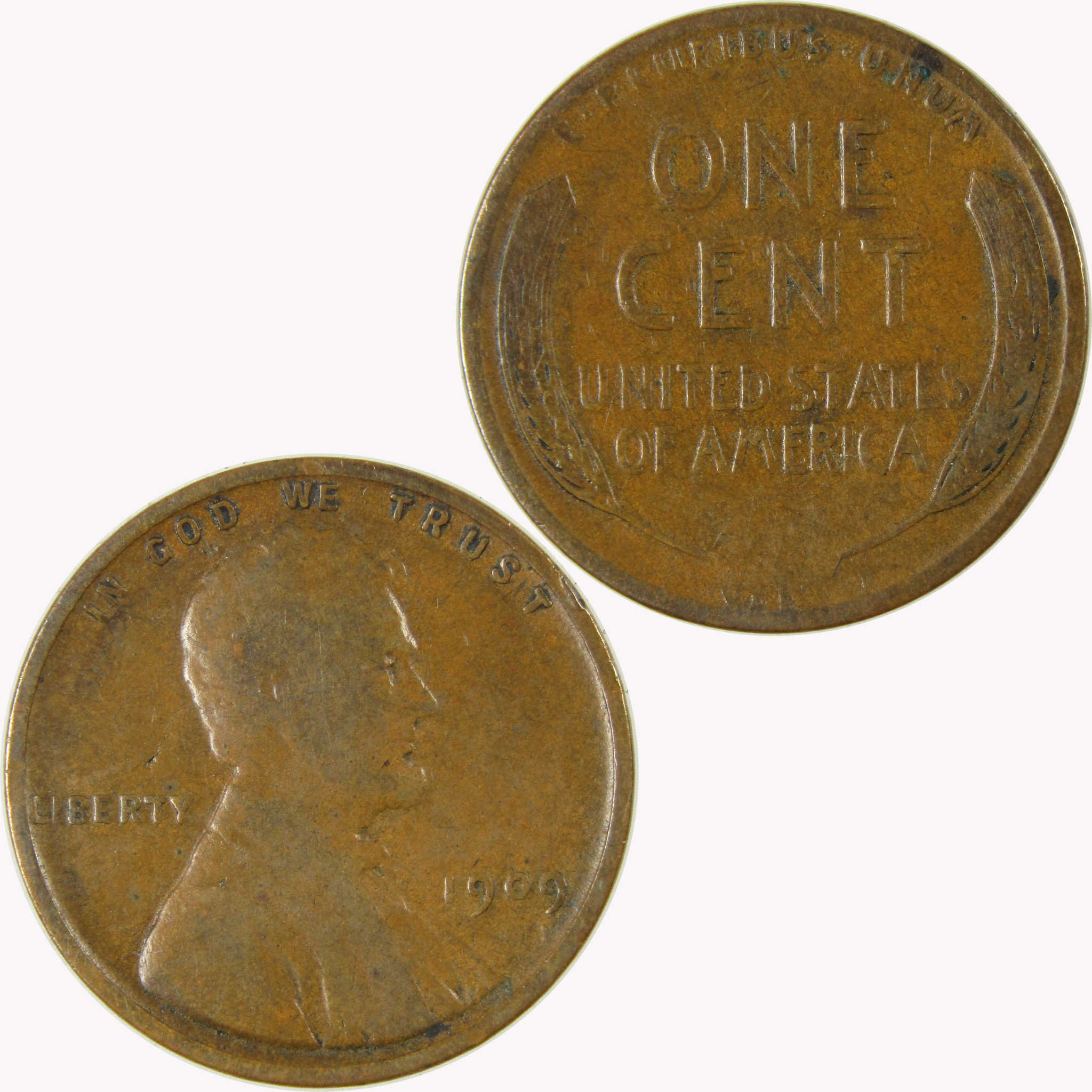1909 VDB Lincoln Wheat Cent VG Very Good Details Penny SKU:I26317