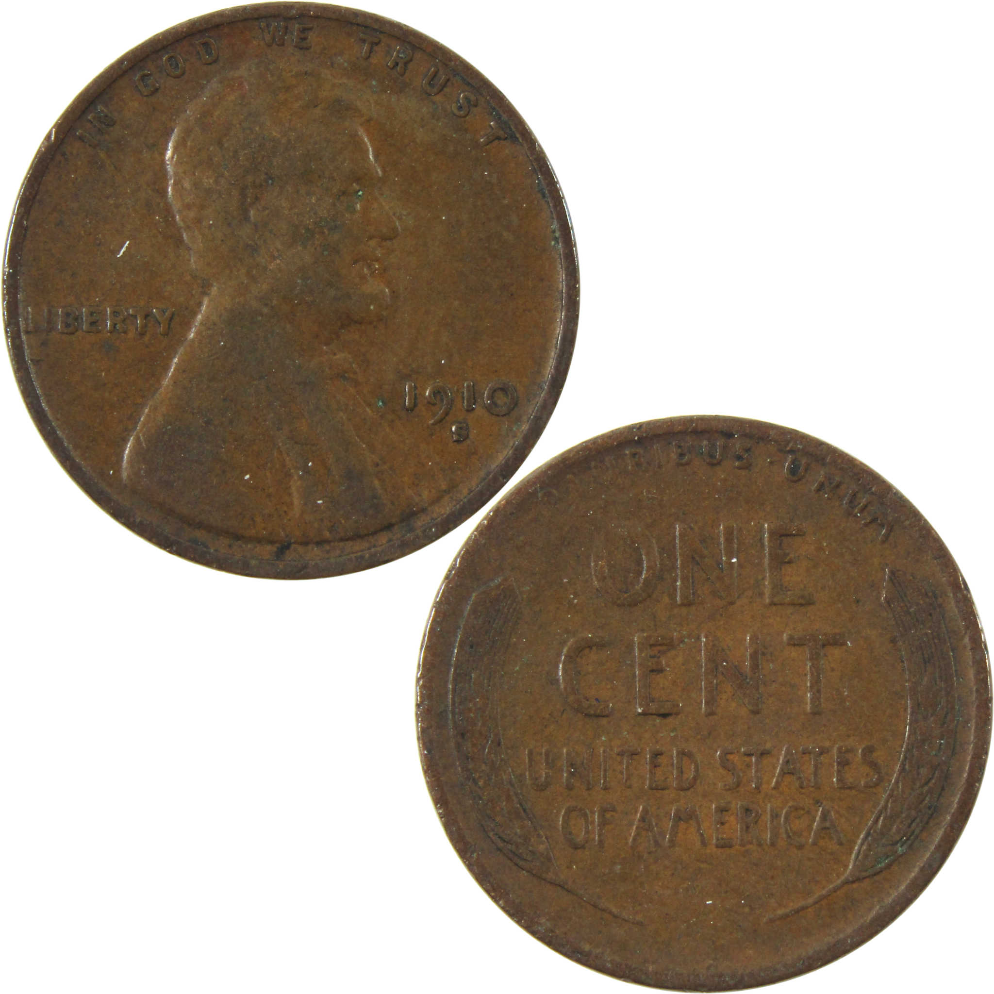 1910 S Lincoln Wheat Cent VF Very Fine Penny 1c Coin SKU:I14131