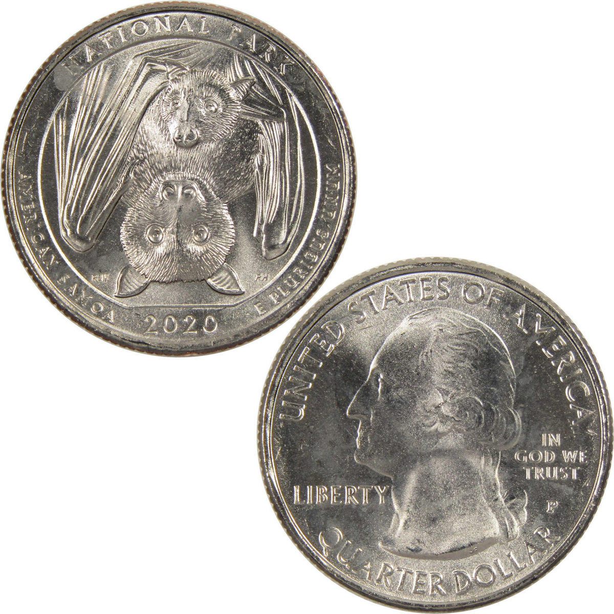 2020 P American Samoa National Park Quarter Uncirculated Clad 25c Coin