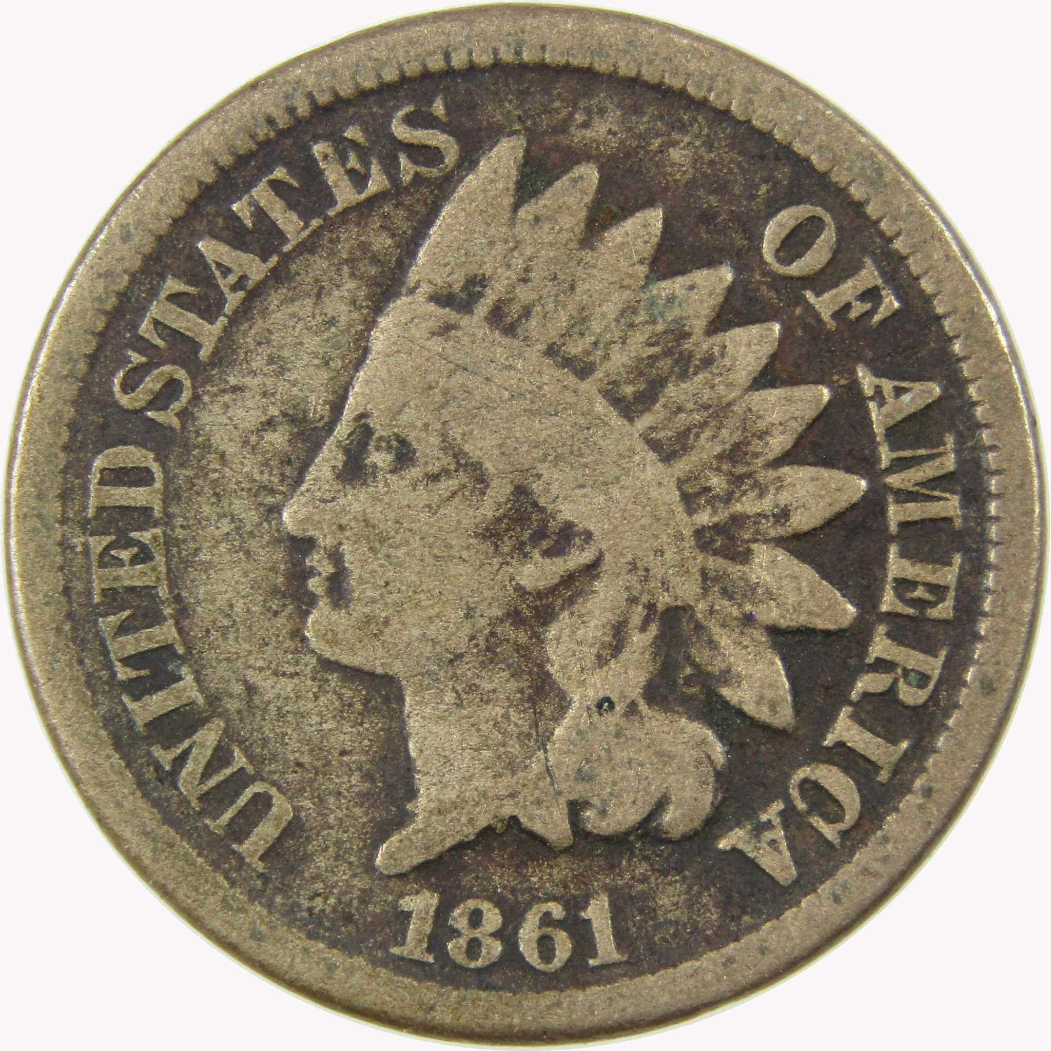 1861 Indian Head Cent G Good Penny 1c Coin SKU:CP1071