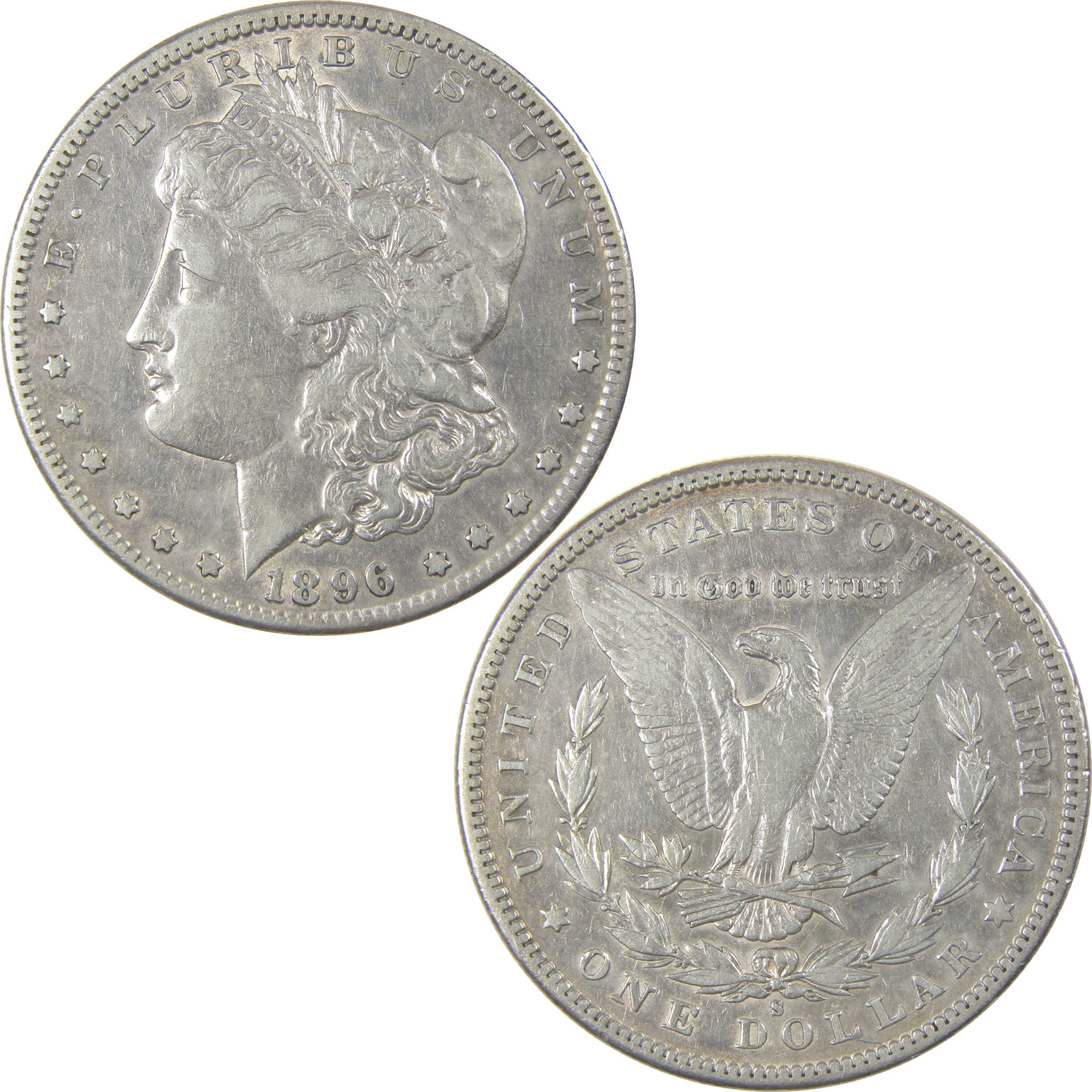1896 S Morgan Dollar VF Very Fine Details Silver $1 Coin SKU:I23846 - Morgan coin - Morgan silver dollar - Morgan silver dollar for sale - Profile Coins &amp; Collectibles