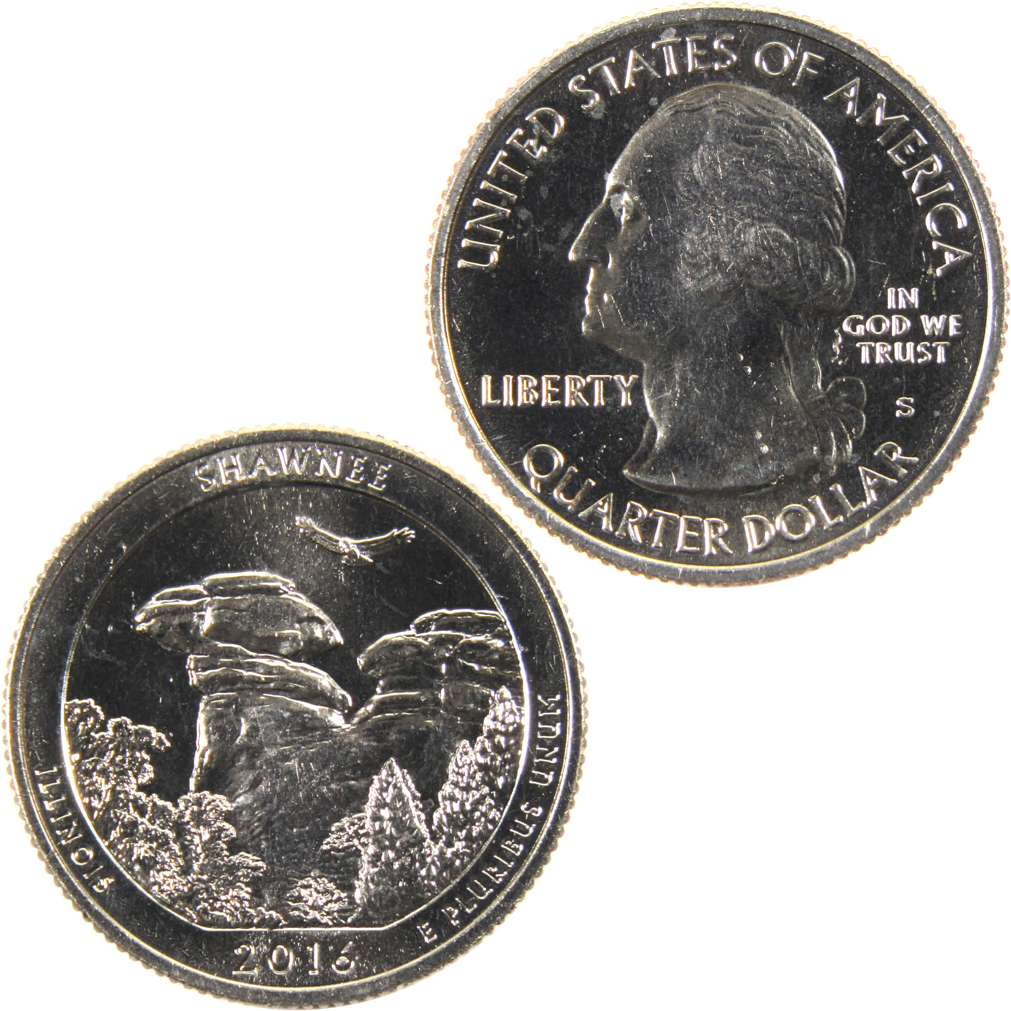 2016 S Shawnee NF National Park Quarter BU Uncirculated Clad 25c Coin