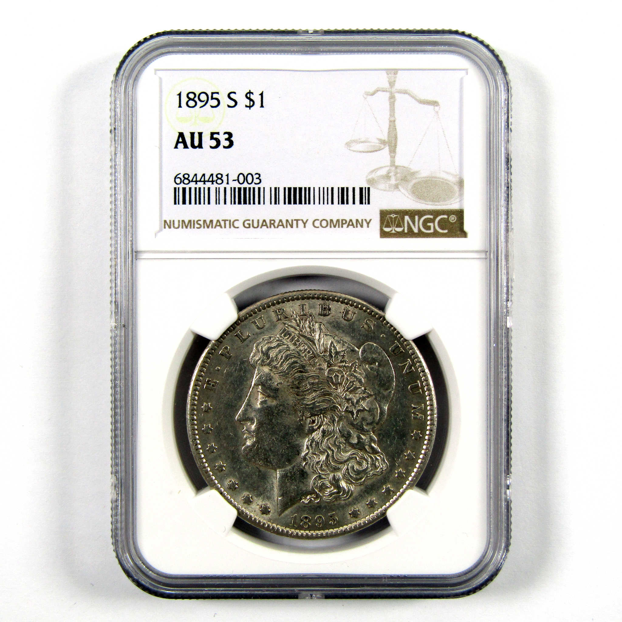 1895 S Morgan Dollar AU 53 NGC Silver $1 Coin SKU:I11017 - Morgan coin - Morgan silver dollar - Morgan silver dollar for sale - Profile Coins &amp; Collectibles