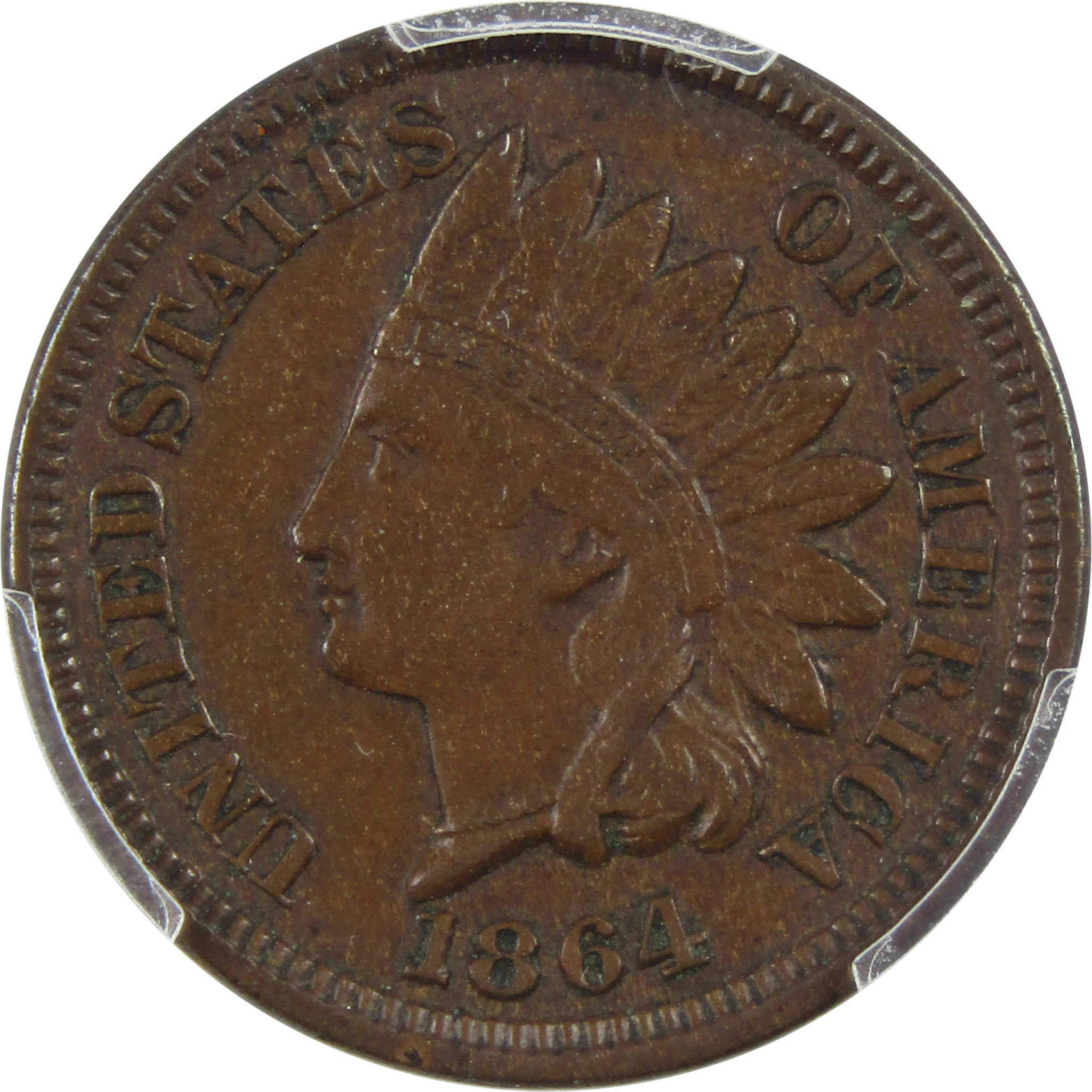 1864 Indian Head Cent AU 53 PCGS Penny 1c Coin SKU:I11734