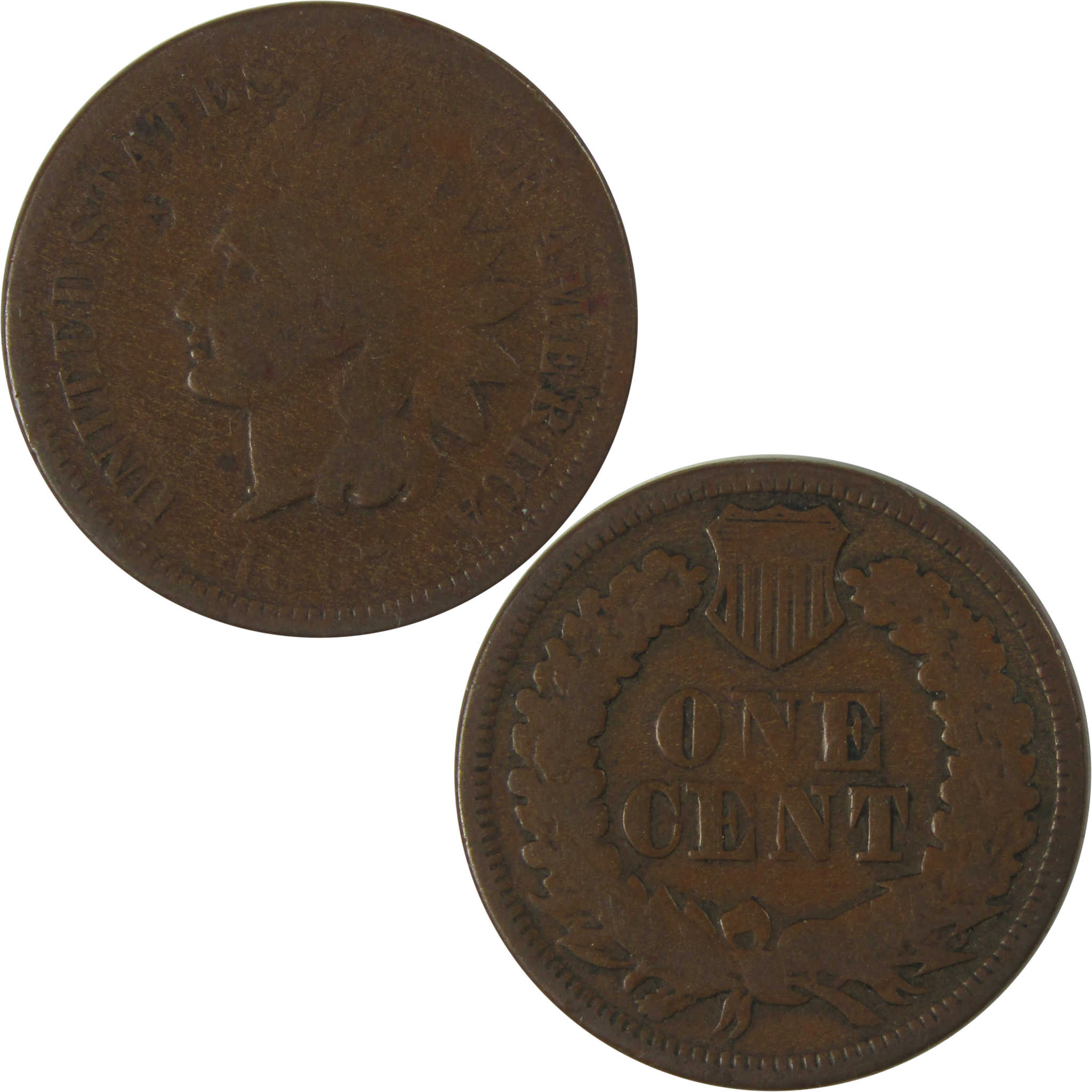 1867 Indian Head Cent AG About Good Penny 1c Coin SKU:I22737