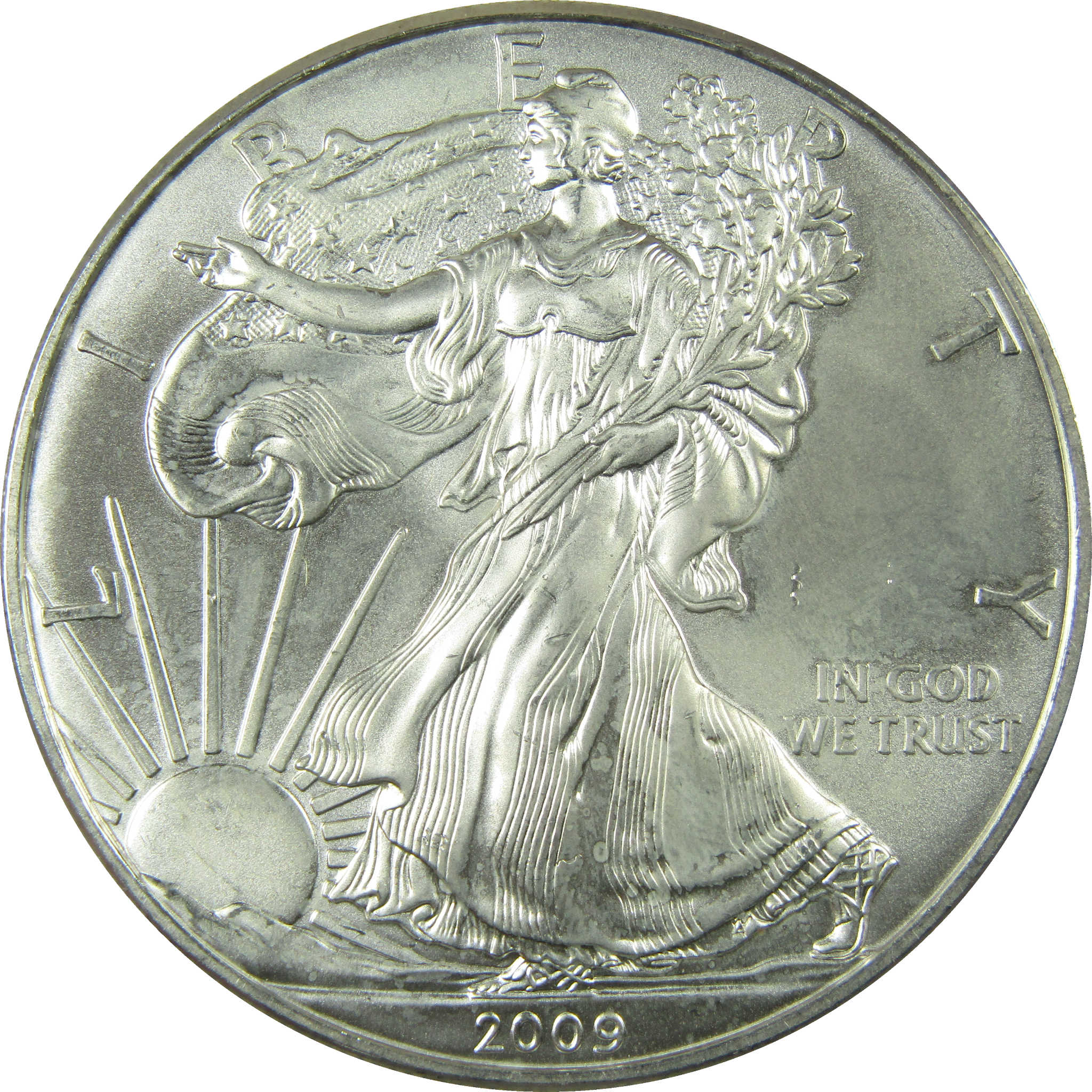 2009 American Silver Eagle Uncirculated Mint State $1 Coin SKU:CP1506