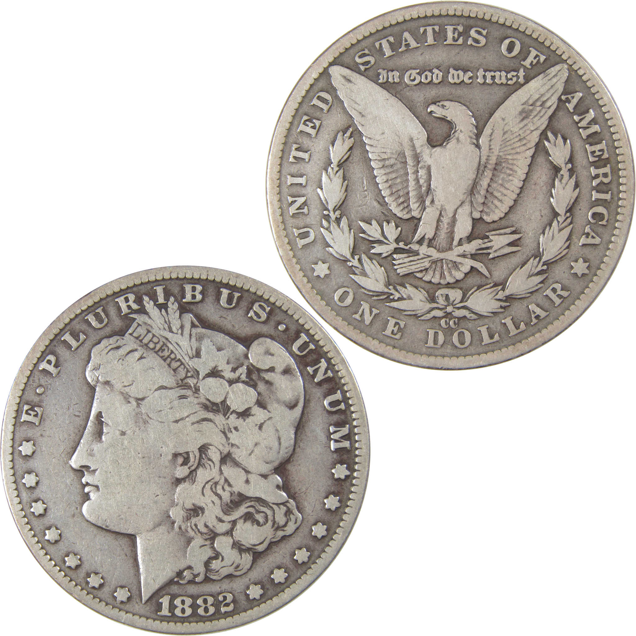 1882 CC Morgan Dollar VG Very Good Silver $1 Coin SKU:CP24 - Morgan coin - Morgan silver dollar - Morgan silver dollar for sale - Profile Coins &amp; Collectibles