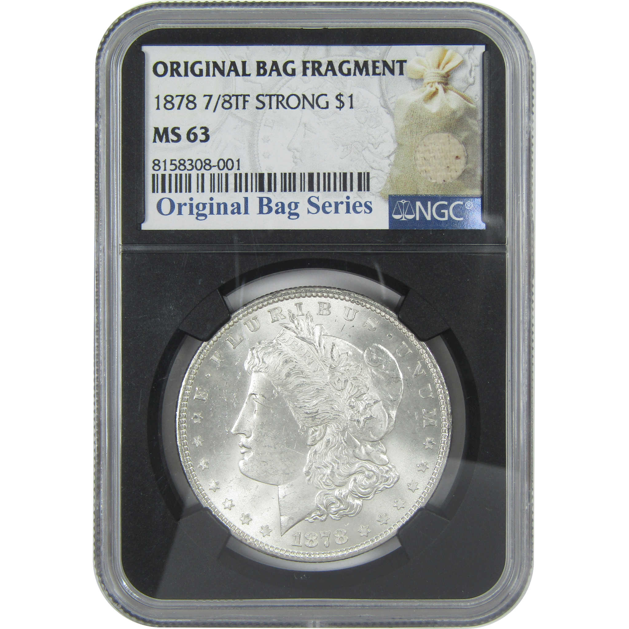 1878 7/8TF Strong Morgan Dollar MS 63 NGC Bag Fragment SKU:I16398 - Morgan coin - Morgan silver dollar - Morgan silver dollar for sale - Profile Coins &amp; Collectibles