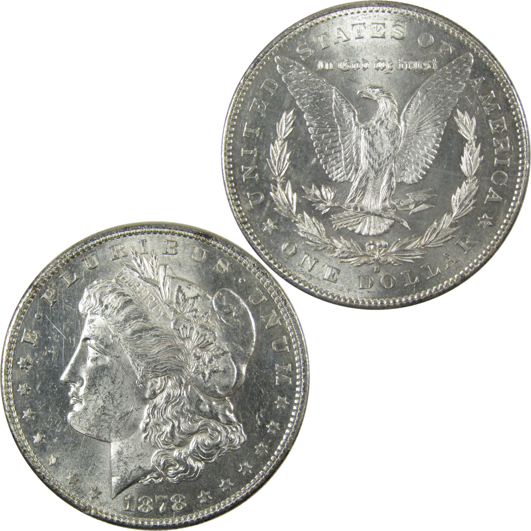 1878 S Morgan Silver Dollar Uncirculated Mint State $1 Coin SKU:I27090