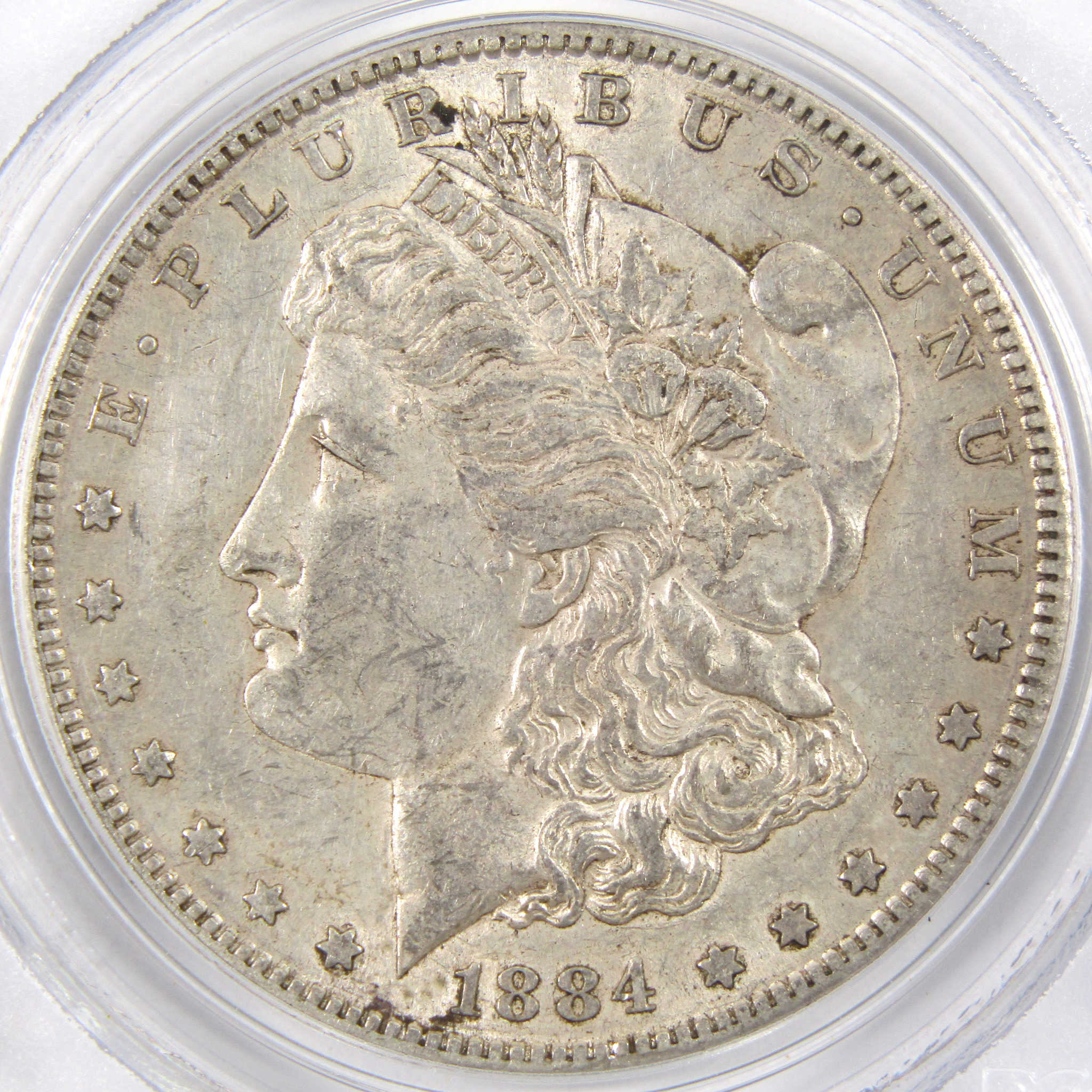 1884 S Morgan Dollar AU 53 PCGS 90% Silver $1 Coin SKU:I9610 - Morgan coin - Morgan silver dollar - Morgan silver dollar for sale - Profile Coins &amp; Collectibles