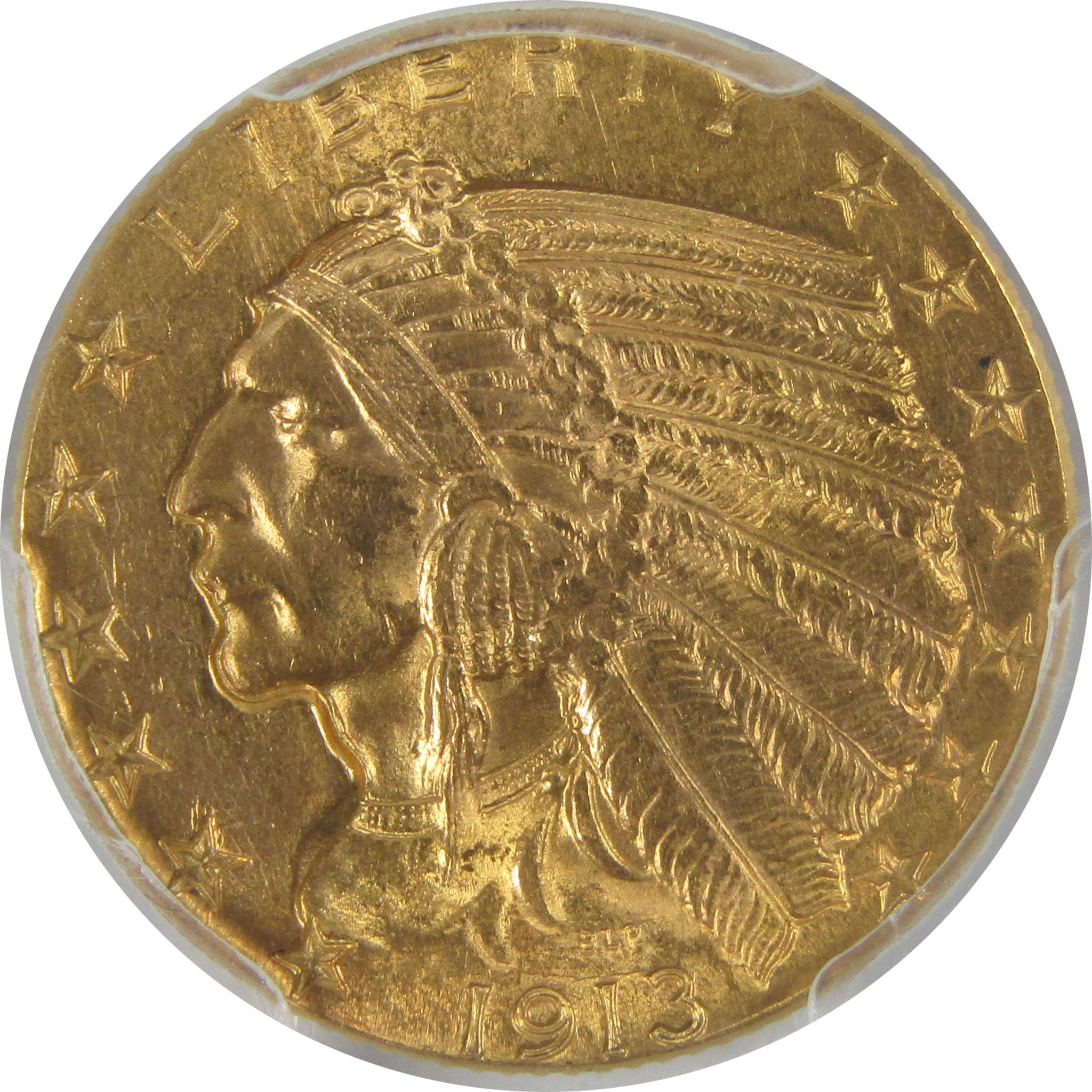 1913 Indian Head Half Eagle MS 64 PCGS Gold $5 Uncirculated Coin