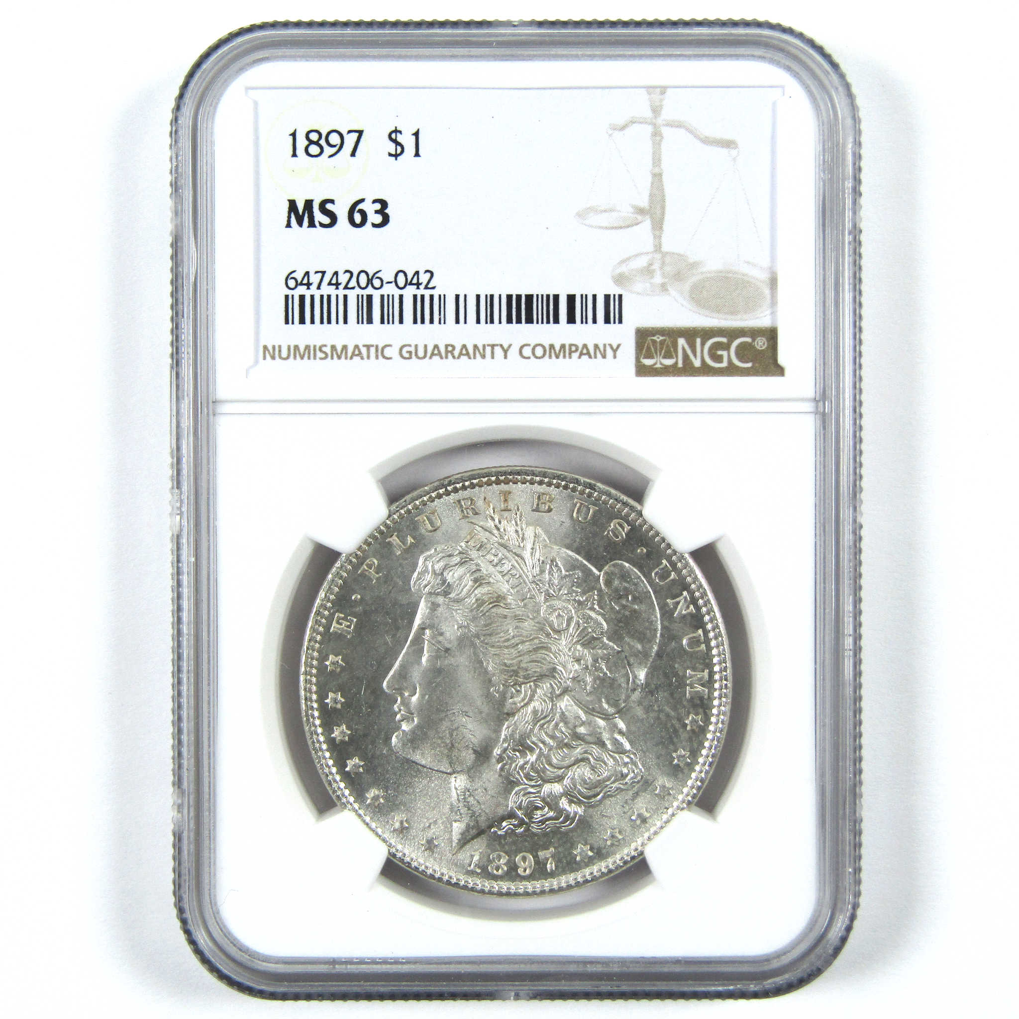 1897 Morgan Dollar MS 63 NGC Silver $1 Uncirculated Coin SKU:I14881 - Morgan coin - Morgan silver dollar - Morgan silver dollar for sale - Profile Coins &amp; Collectibles