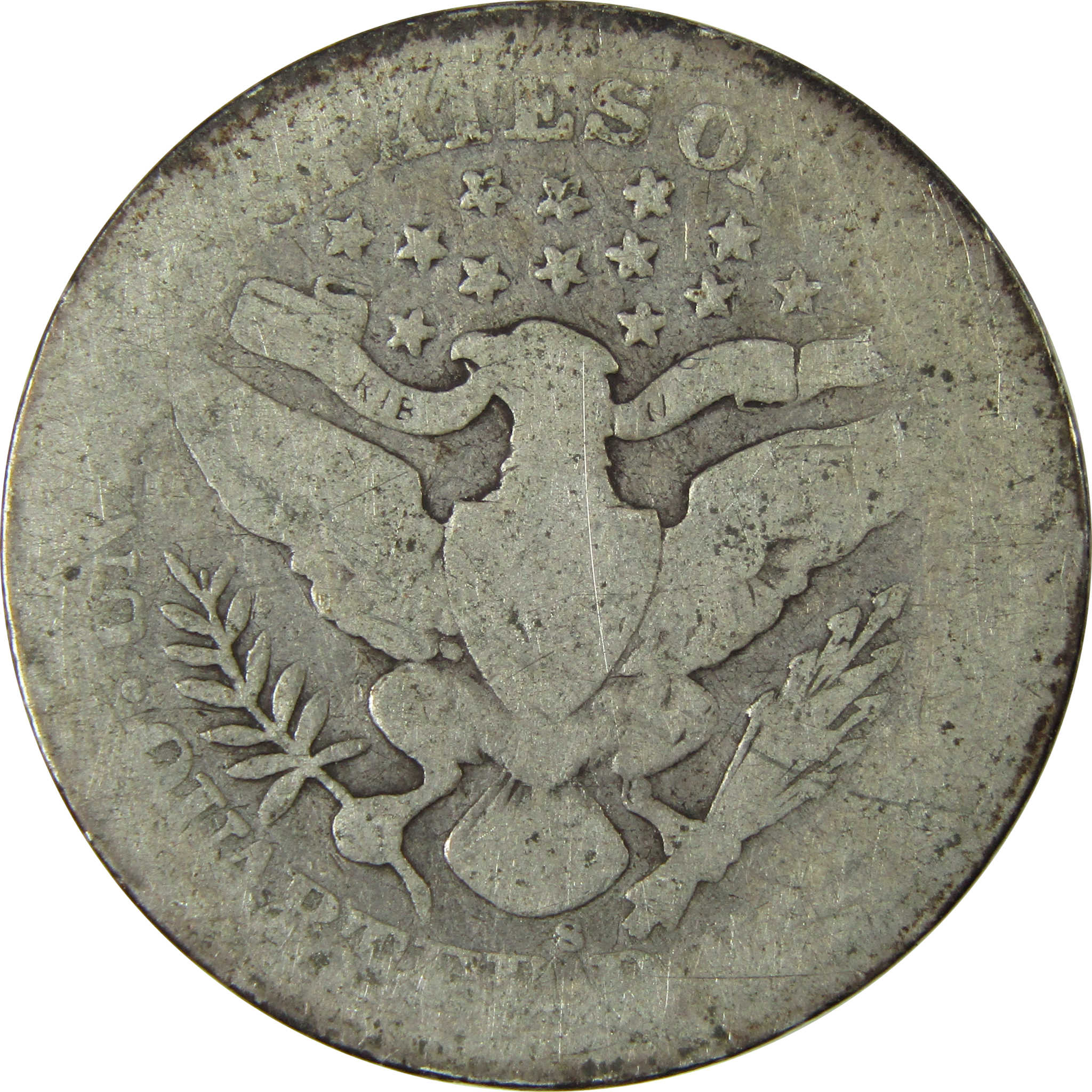 1905 S Barber Silver Quarter AG About Good 25c Coin SKU:CP881