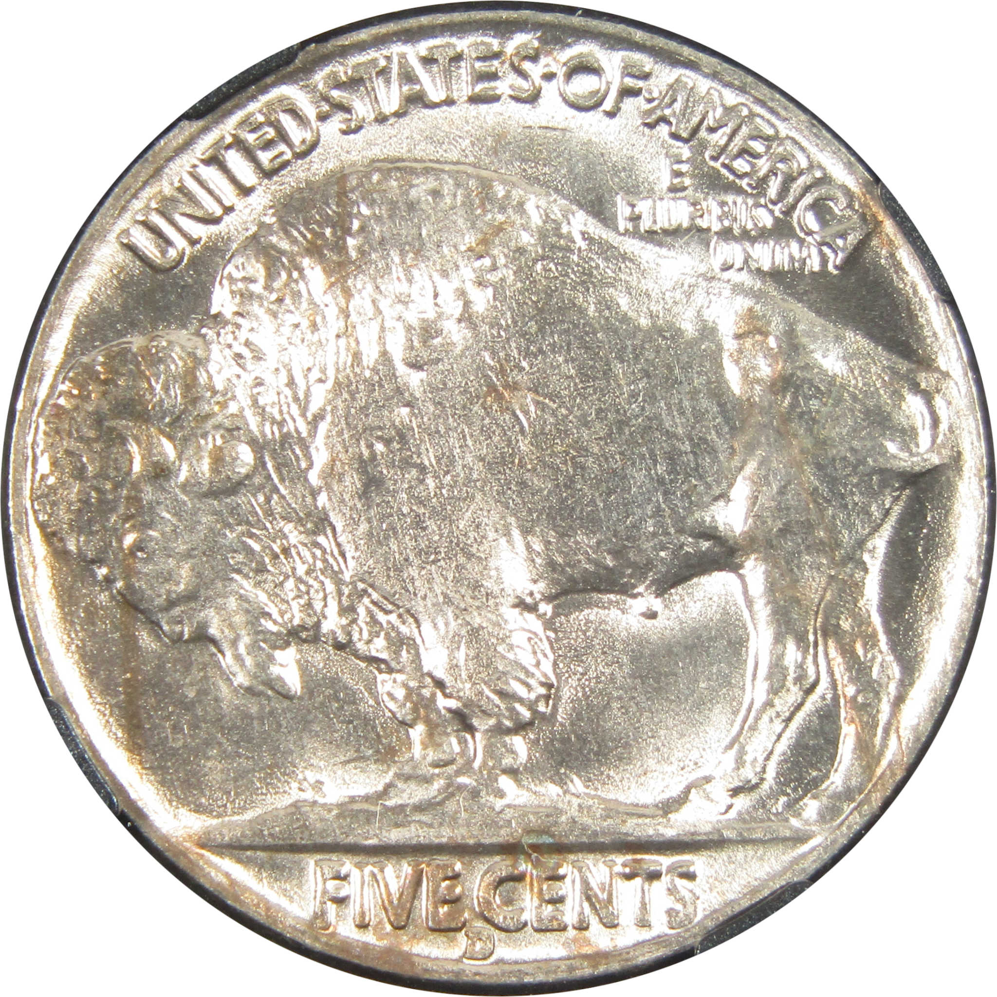 1938 D Buffalo Nickel MS 66 NGC 5c Original Bag Fragment SKU:I14600