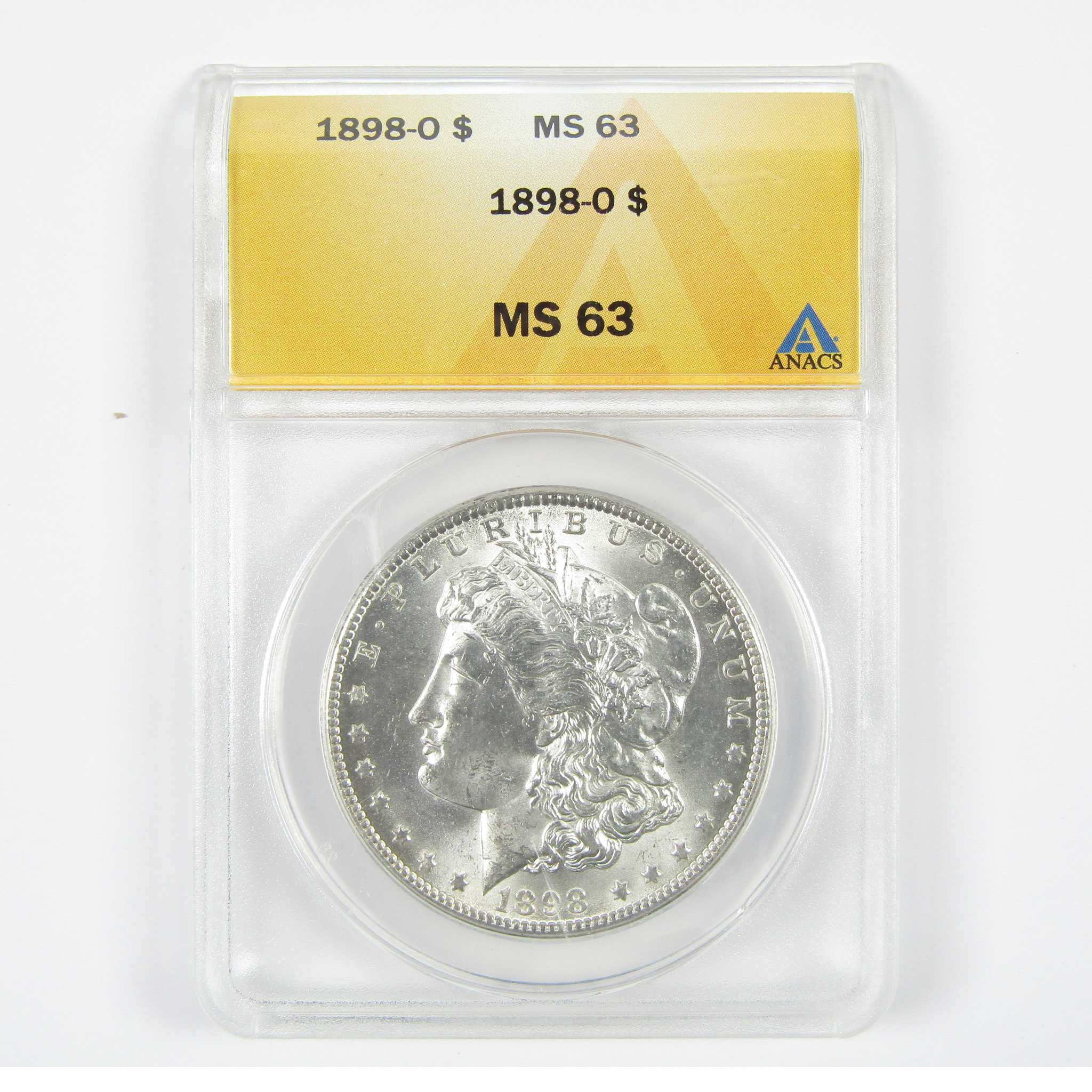 1898 O Morgan Dollar MS 63 ANACS Silver $1 Uncirculated SKU:I15050 - Morgan coin - Morgan silver dollar - Morgan silver dollar for sale - Profile Coins &amp; Collectibles