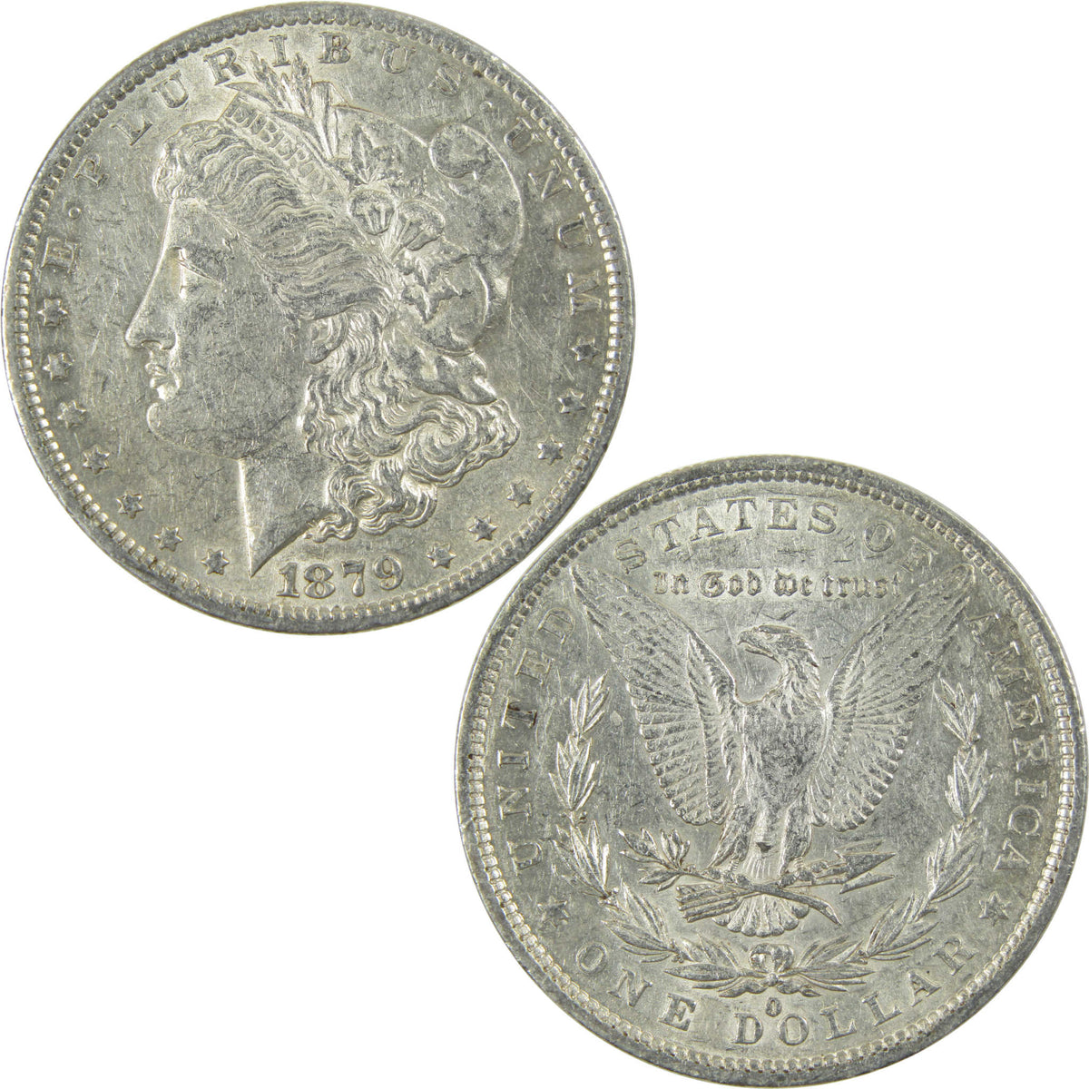 1879 O Morgan Silver Dollar AU About Uncirculated $1 Coin SKU:I28626